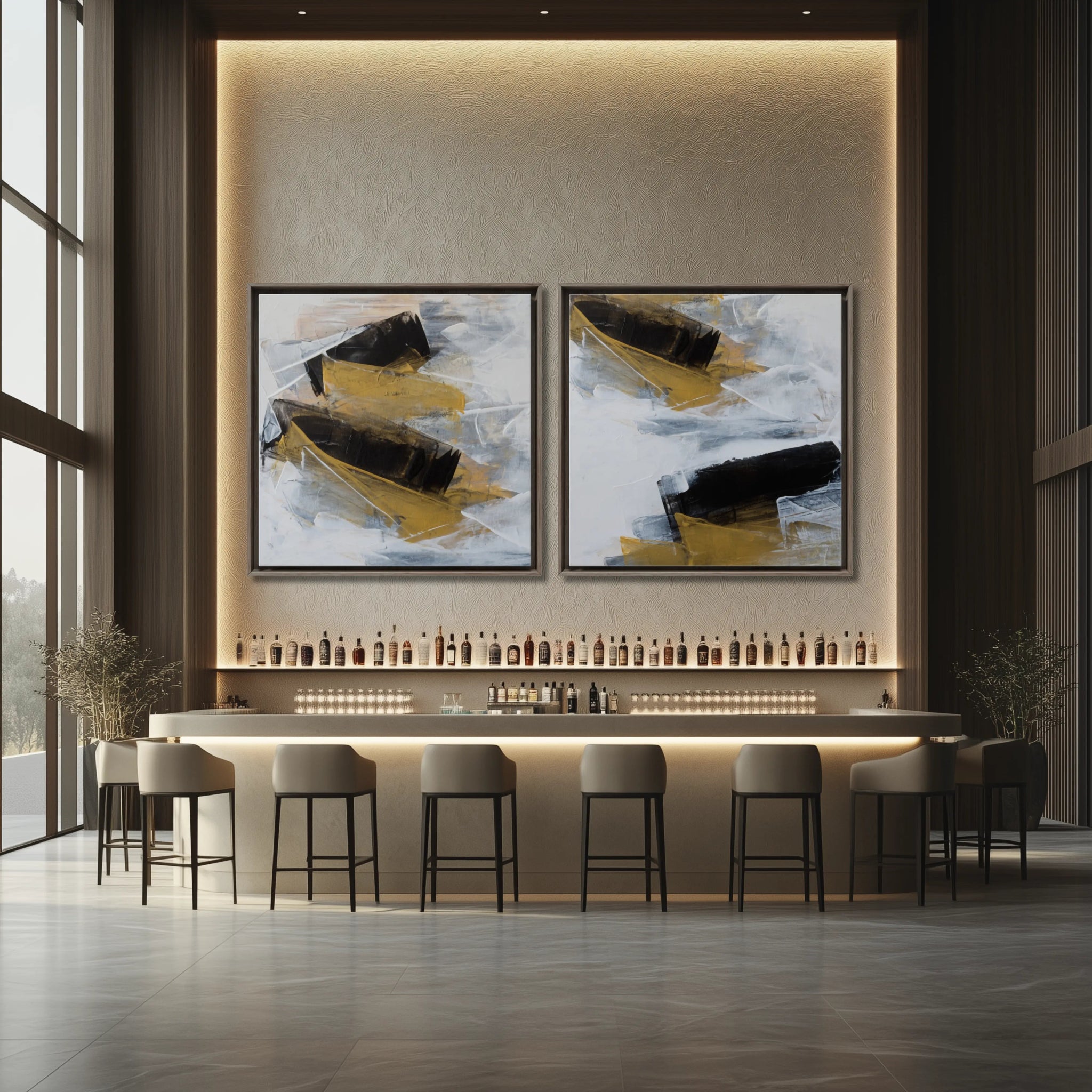 Deluxe Duo | Luxury Wall Art Set for Contemporary Homes - Anez Ka Arts Luxury Wall Art