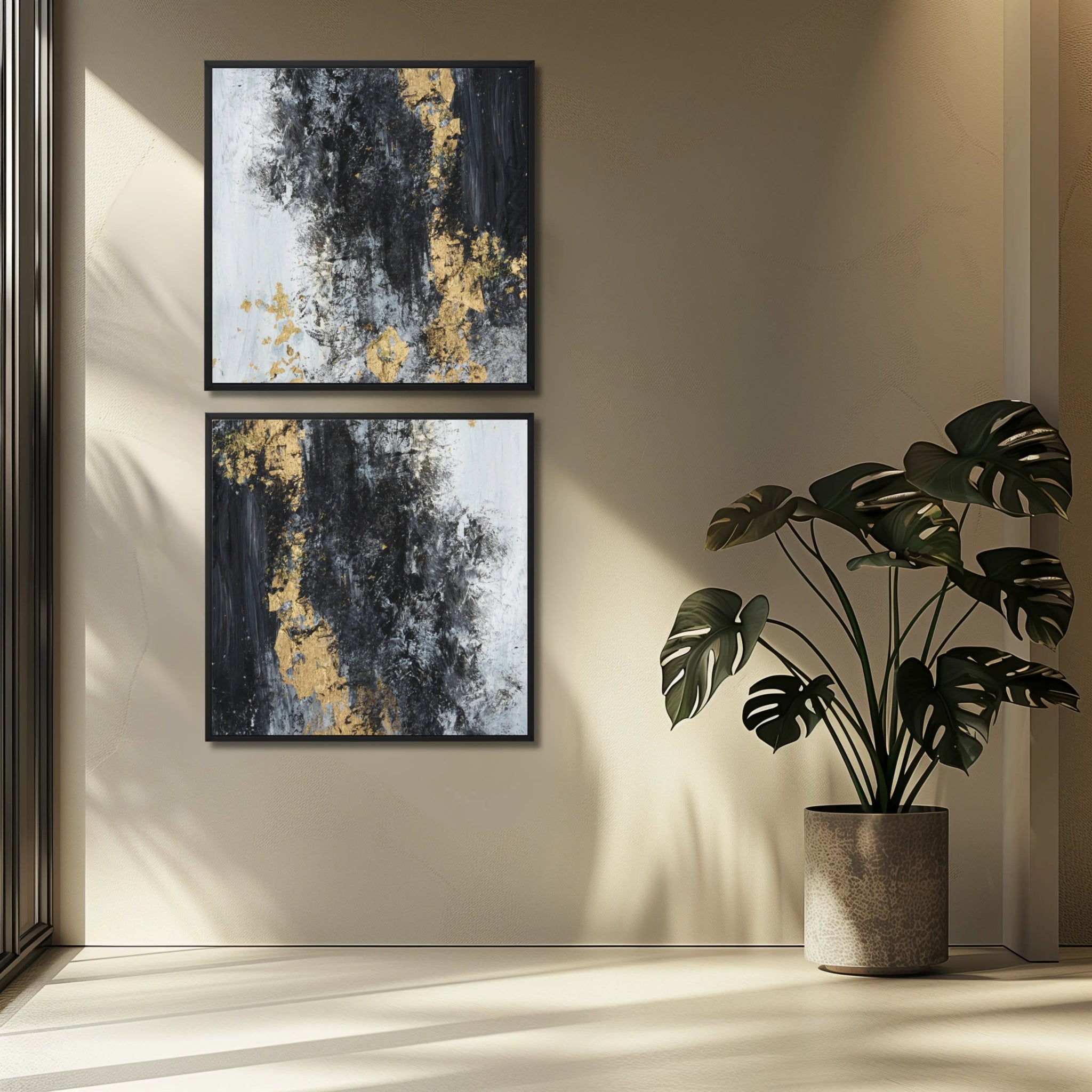 Dimensions of the Unknown | Set of 2 Canvas Prints | Bold Luxury Fine Art Set | Luxury Abstract wall art - Anez Ka Arts Luxury Wall Art