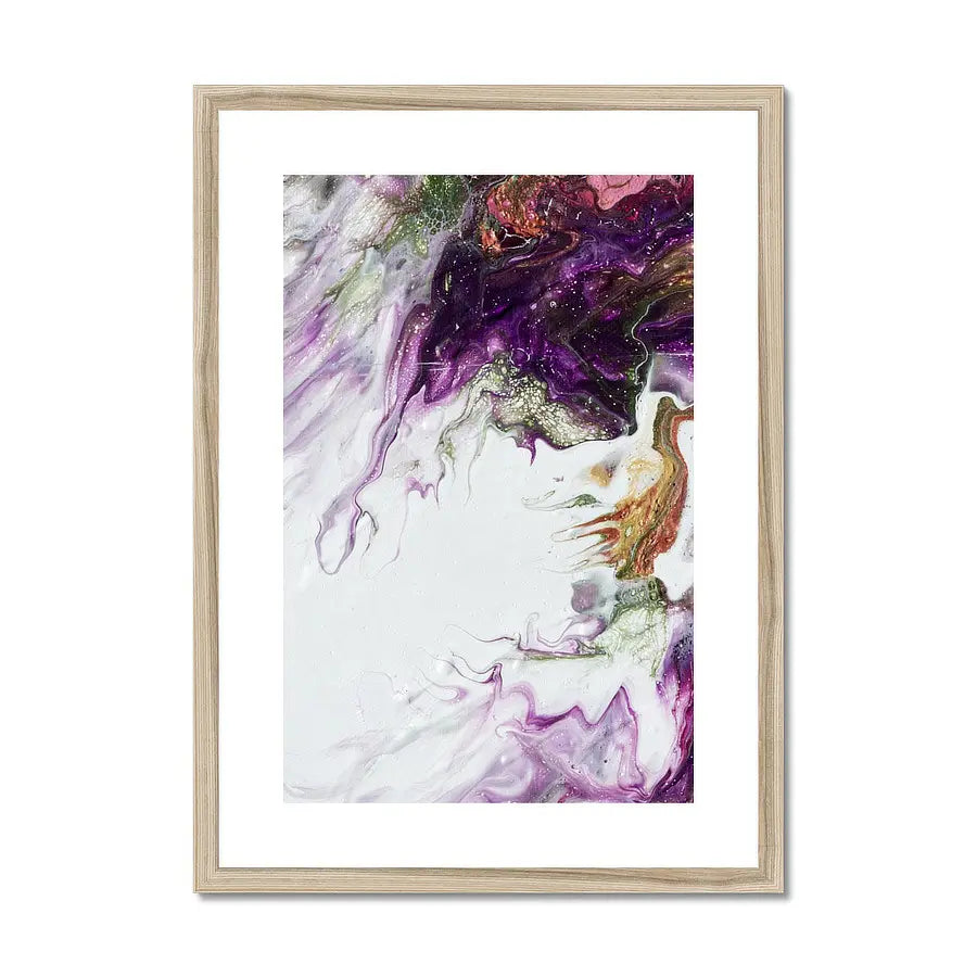 Passion Royale  - framed luxury paper print in purple