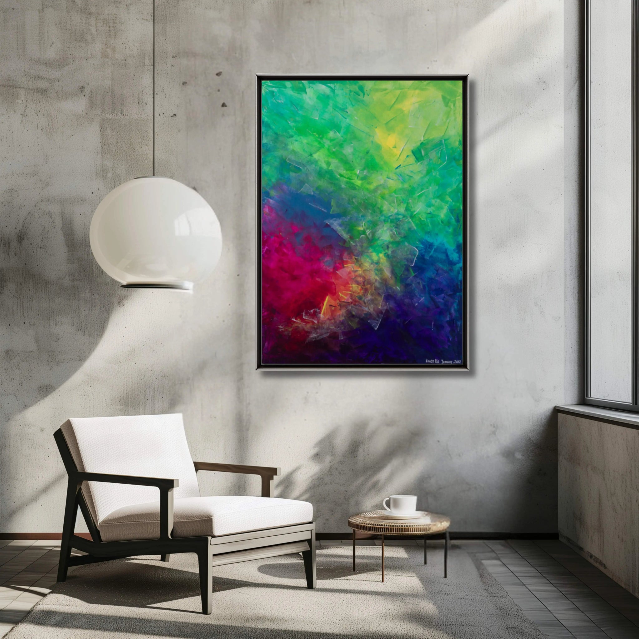 Energy Blast | Original Contemporary Colourful Abstract Art - Anez Ka Arts Luxury Wall Art