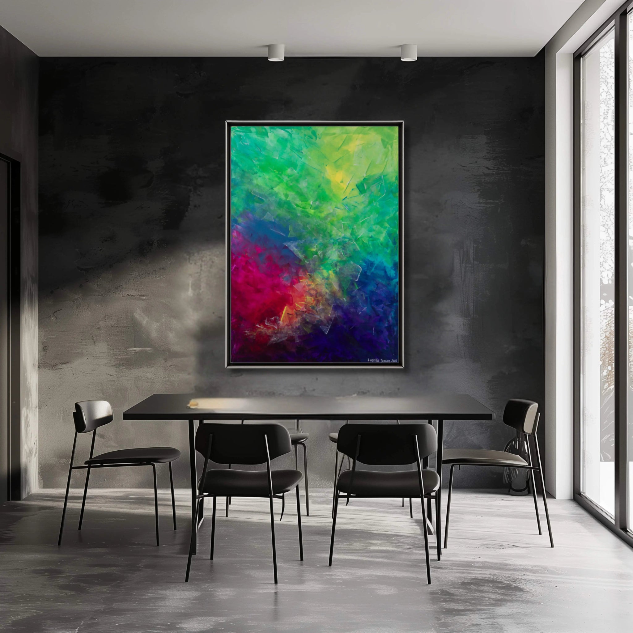 Energy Blast | Original Contemporary Colourful Abstract Art - Anez Ka Arts Luxury Wall Art