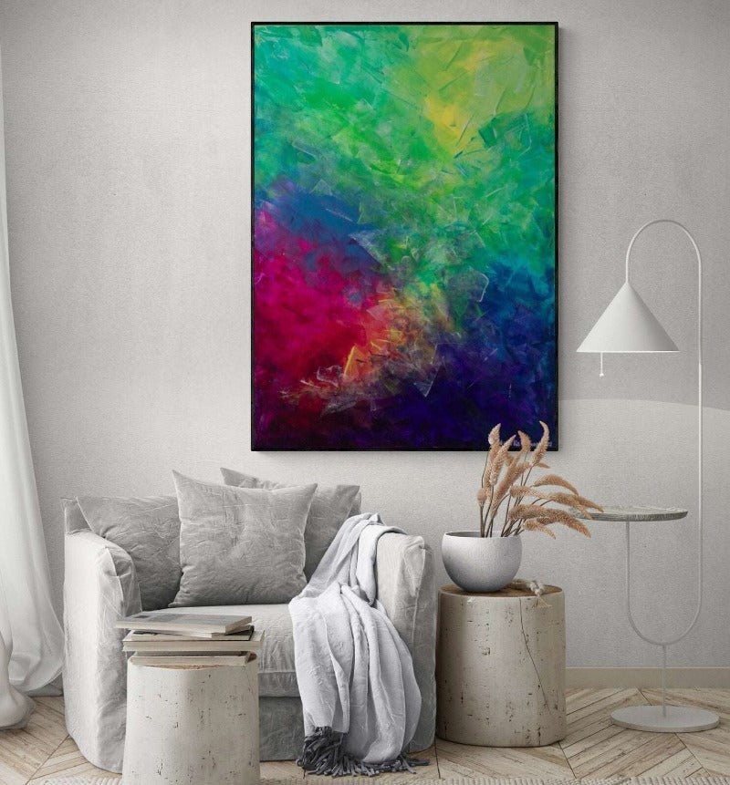 Energy Blast | Original Contemporary Colourful Abstract Art - Anez Ka Arts Luxury Wall Art