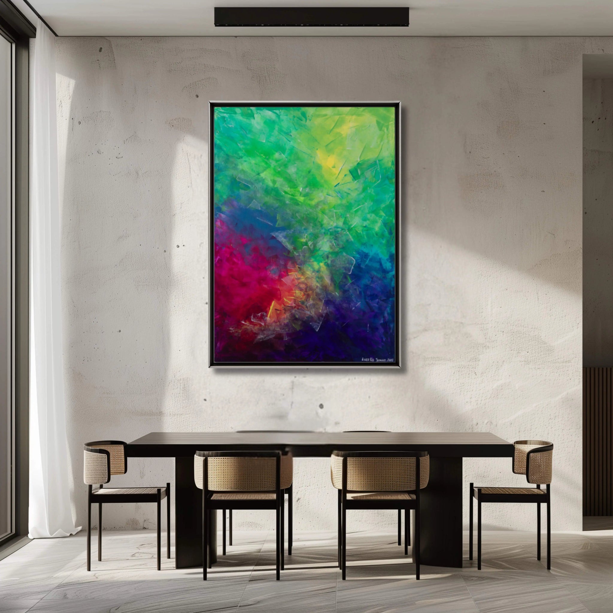 Energy Blast | Original Contemporary Colourful Abstract Art - Anez Ka Arts Luxury Wall Art