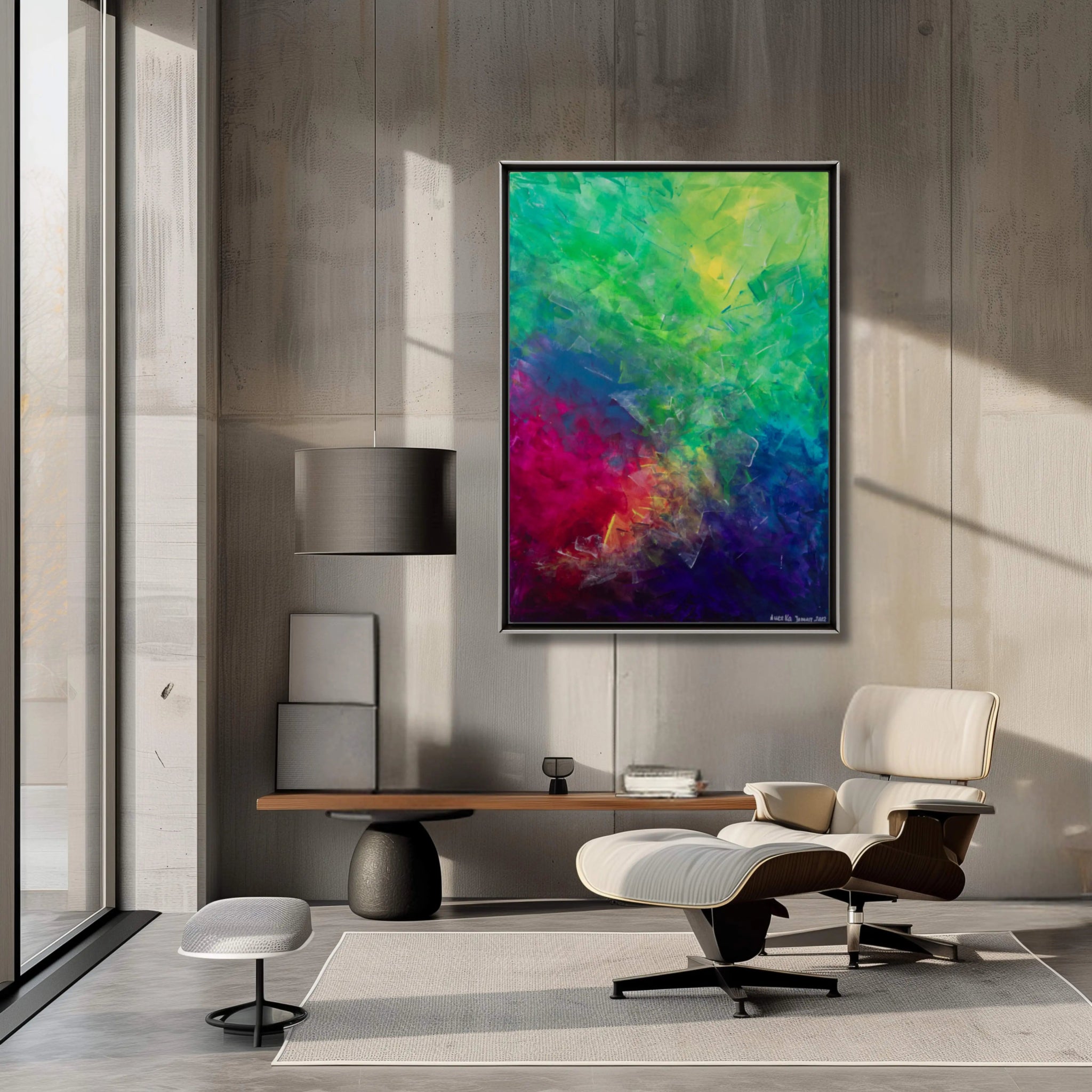 Energy Blast | Original Contemporary Colourful Abstract Art - Anez Ka Arts Luxury Wall Art