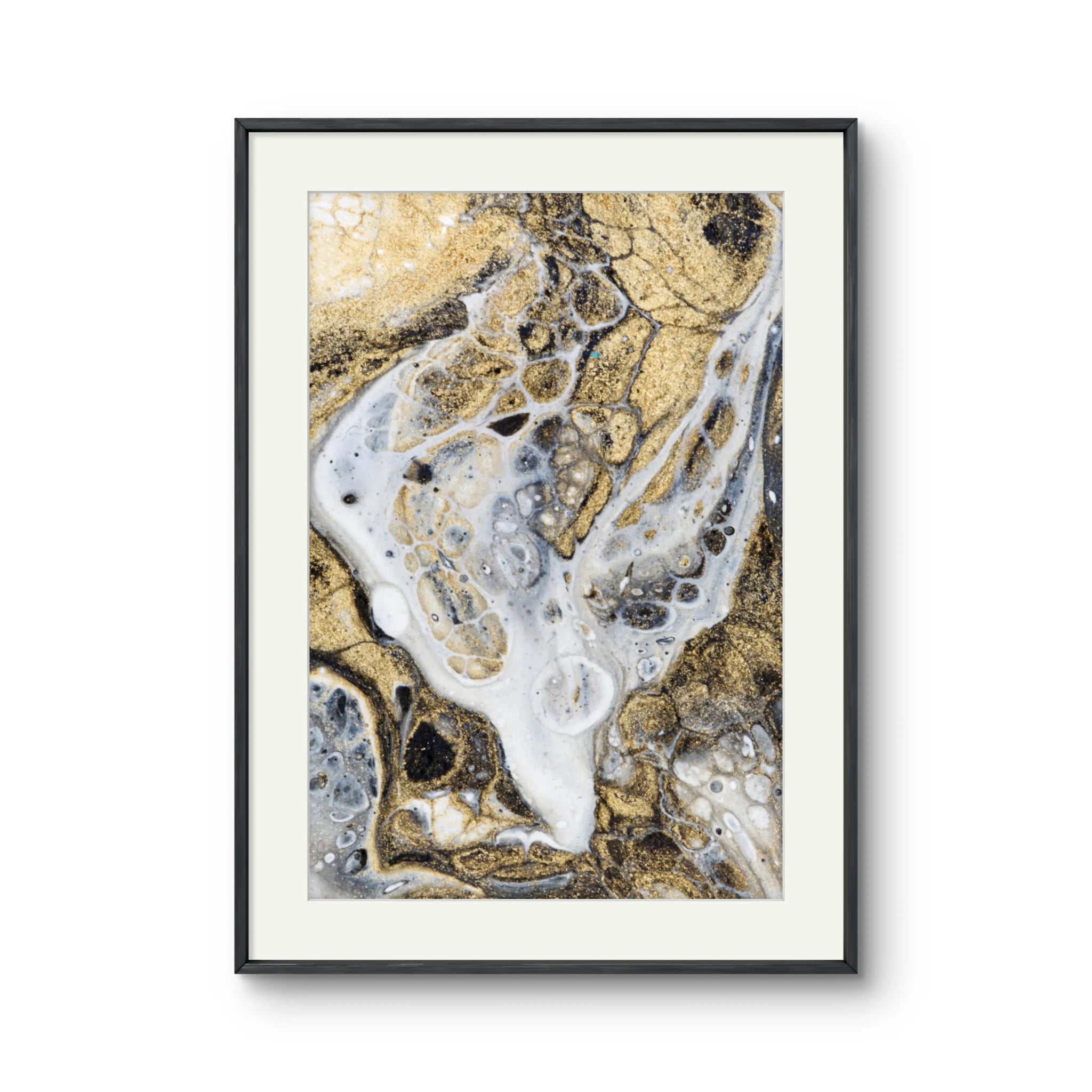 Gold Is The New Black | Luxury Abstract Art Print - Anez Ka Arts Luxury Wall Art