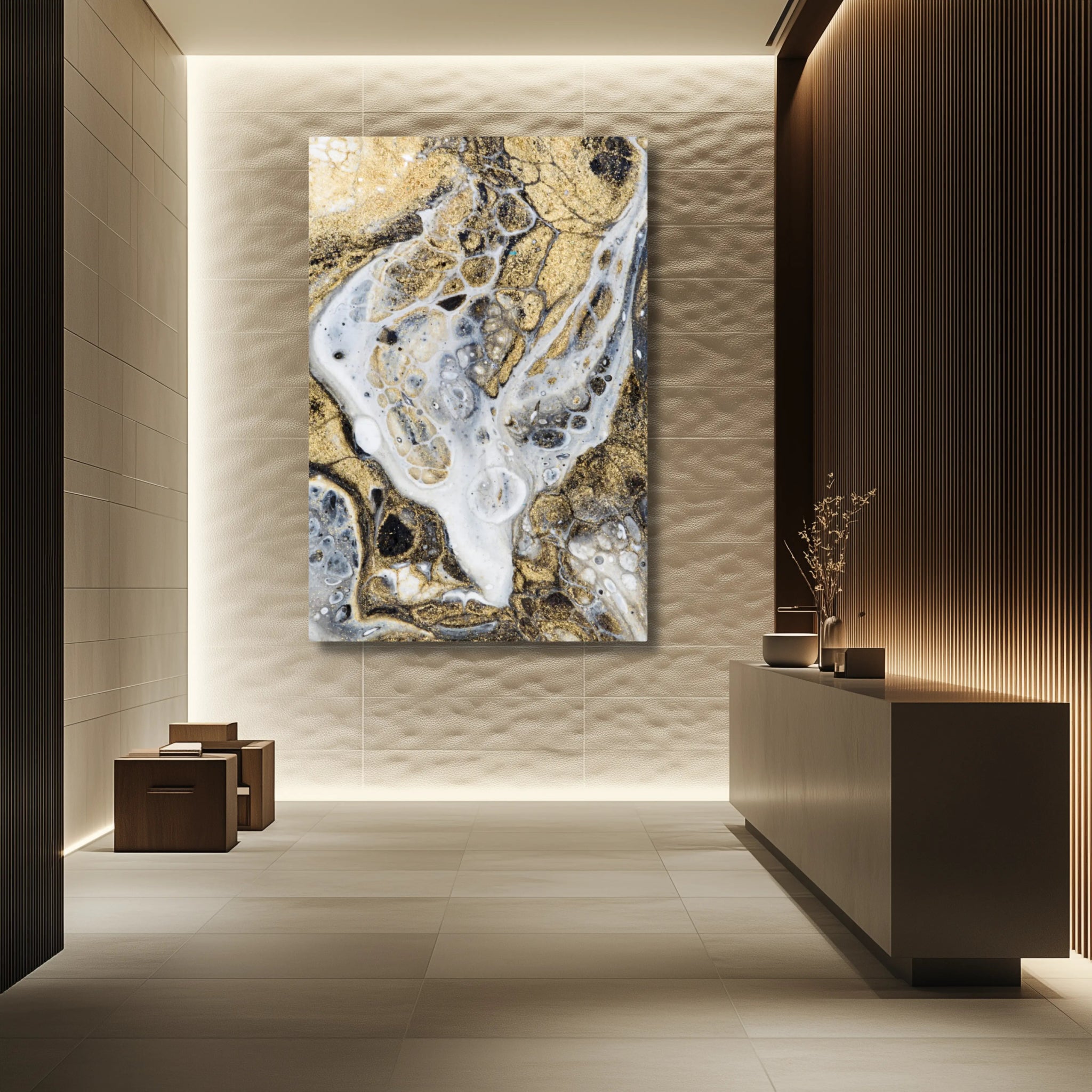 Gold Is The New Black | Luxury Wall Art in Gold - Anez Ka Arts Luxury Wall Art