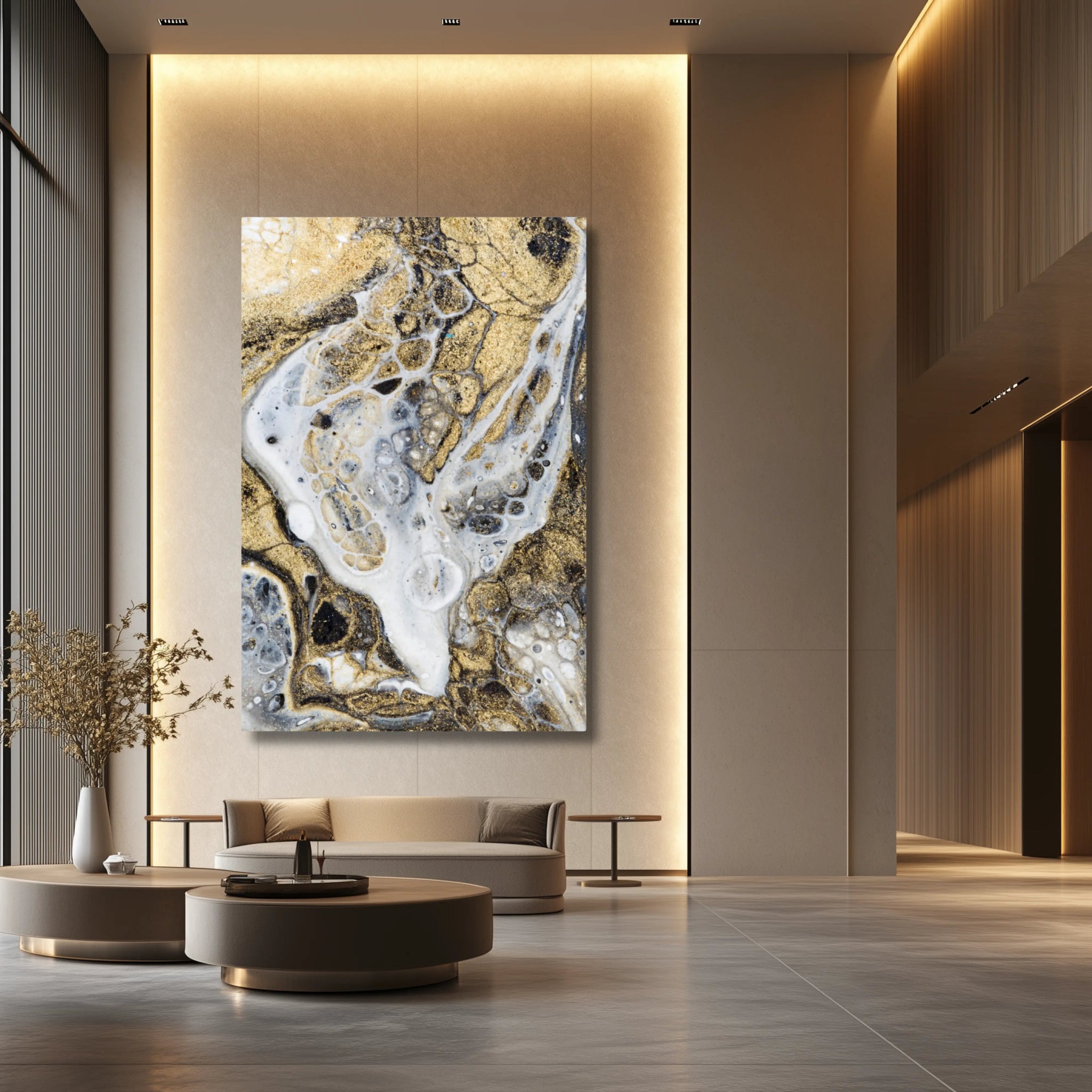 Gold Is The New Black | Luxury Wall Art in Gold - Anez Ka Arts Luxury Wall Art