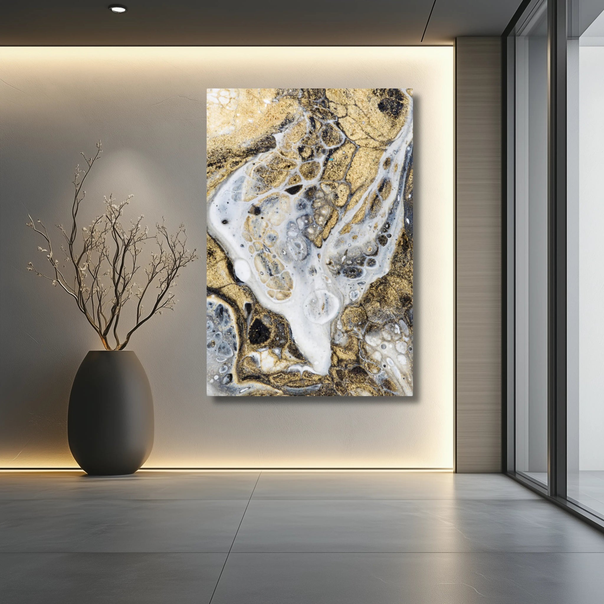 Gold Is The New Black | Luxury Wall Art in Gold - Anez Ka Arts Luxury Wall Art