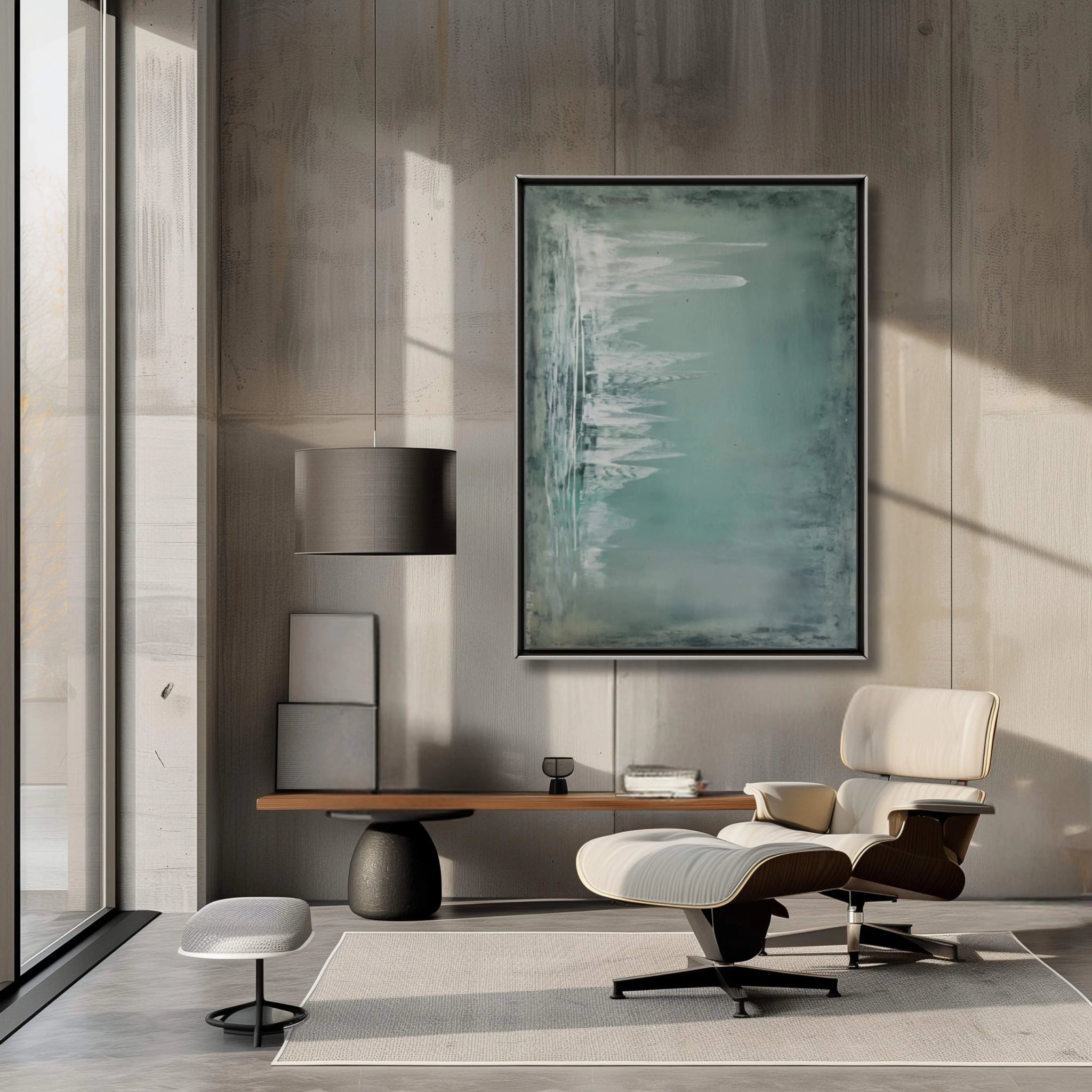 In My Dreams | Calming and Dreamy Abstract Painting in Sage - Anez Ka Arts Luxury Wall Art