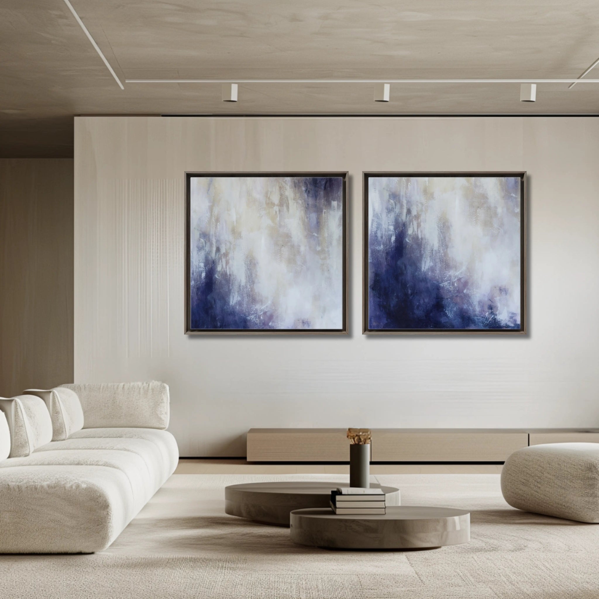 Ivory Duo | Luxury Wall Art Set for Contemporary Homes - Anez Ka Arts Luxury Wall Art