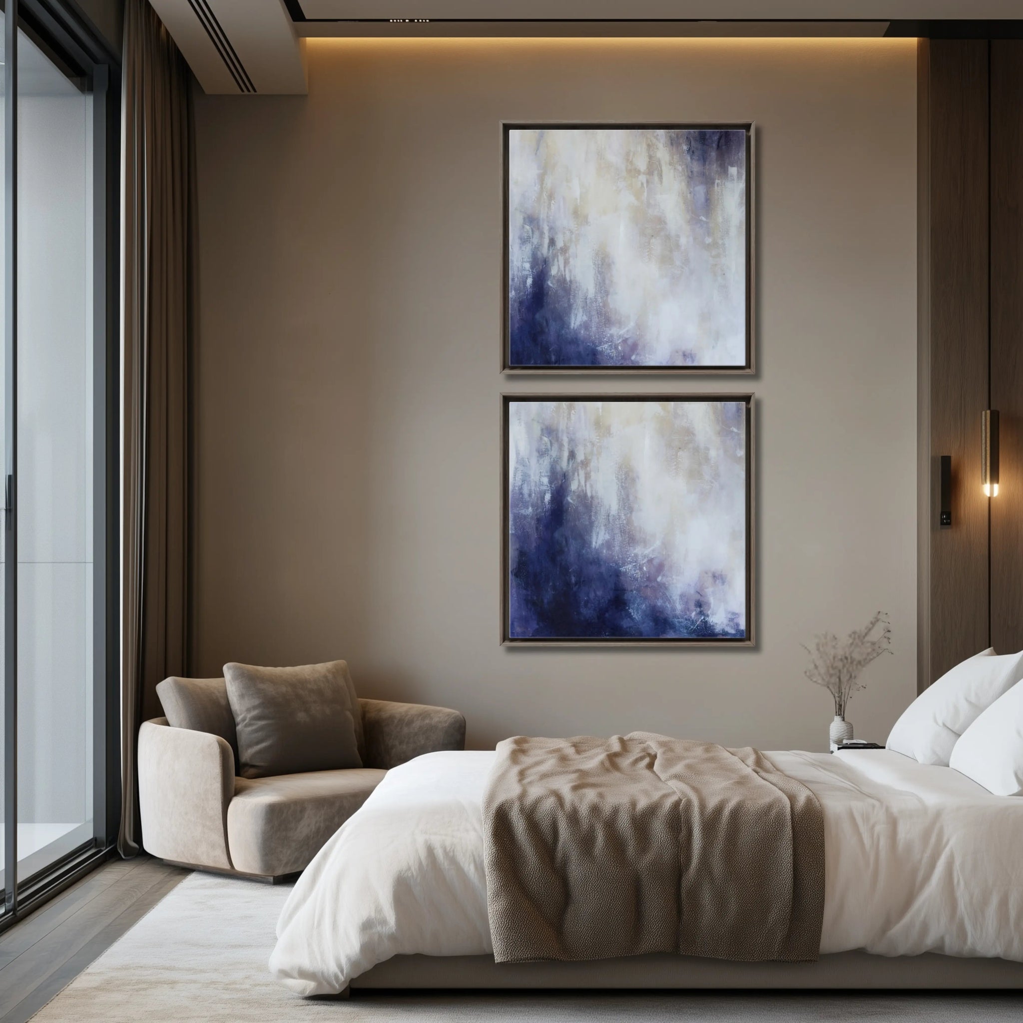 Ivory Duo | Luxury Wall Art Set for Contemporary Homes - Anez Ka Arts Luxury Wall Art