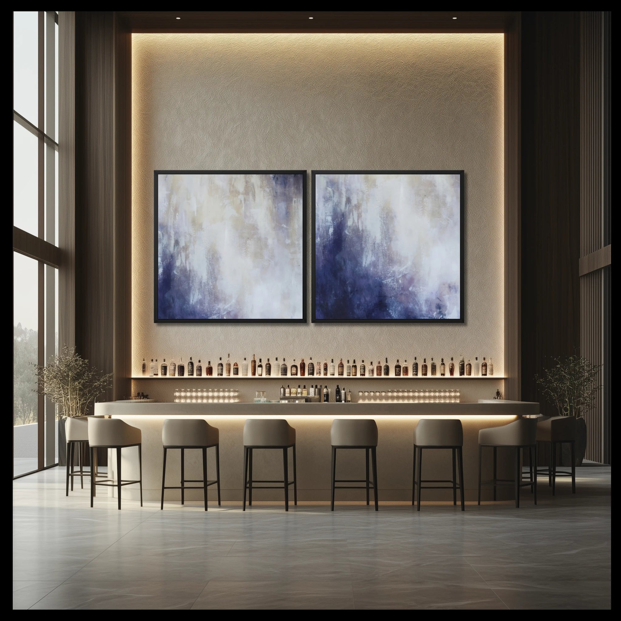 Ivory Duo | Luxury Wall Art Set for Contemporary Homes - Anez Ka Arts Luxury Wall Art