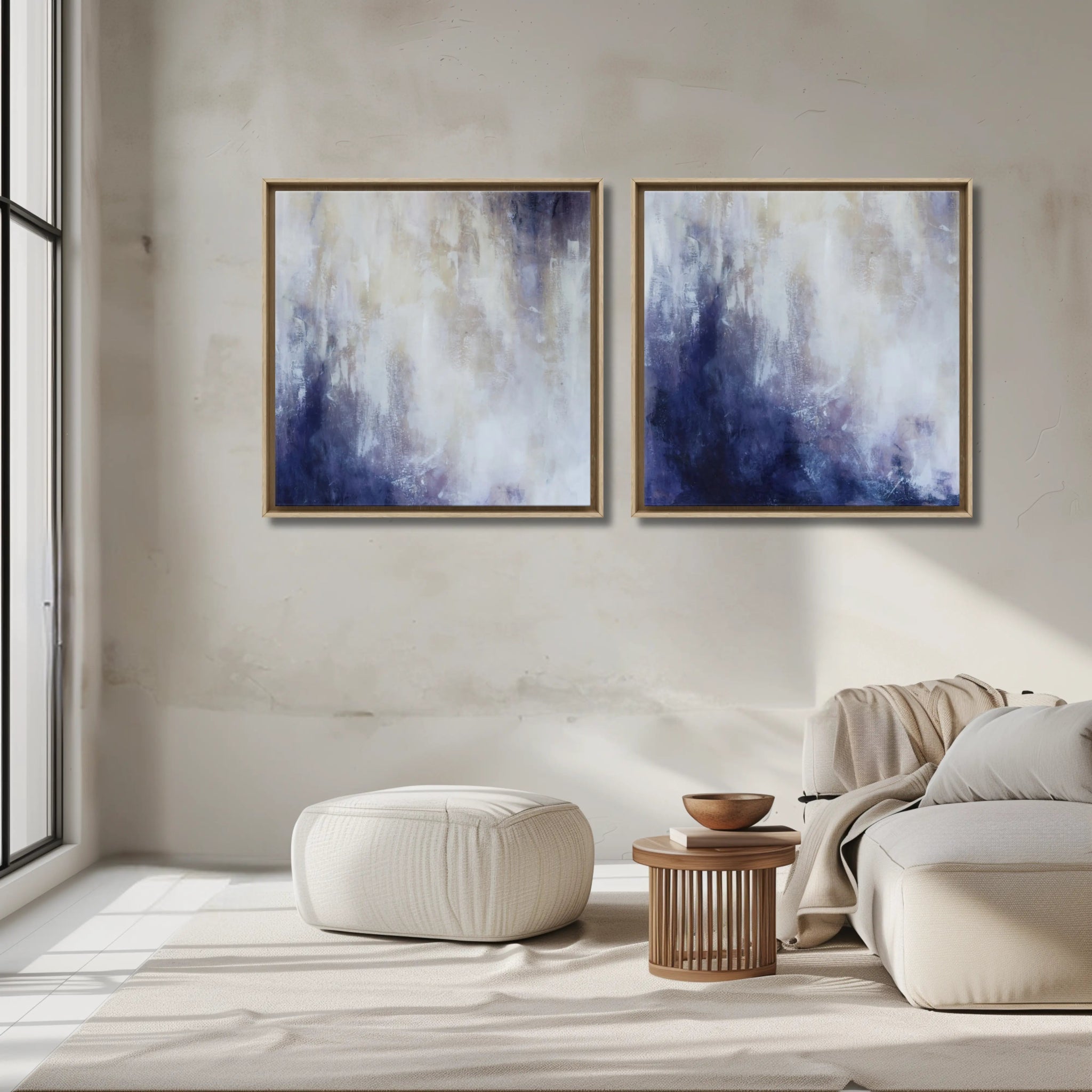 Ivory Duo | Luxury Wall Art Set for Contemporary Homes - Anez Ka Arts Luxury Wall Art