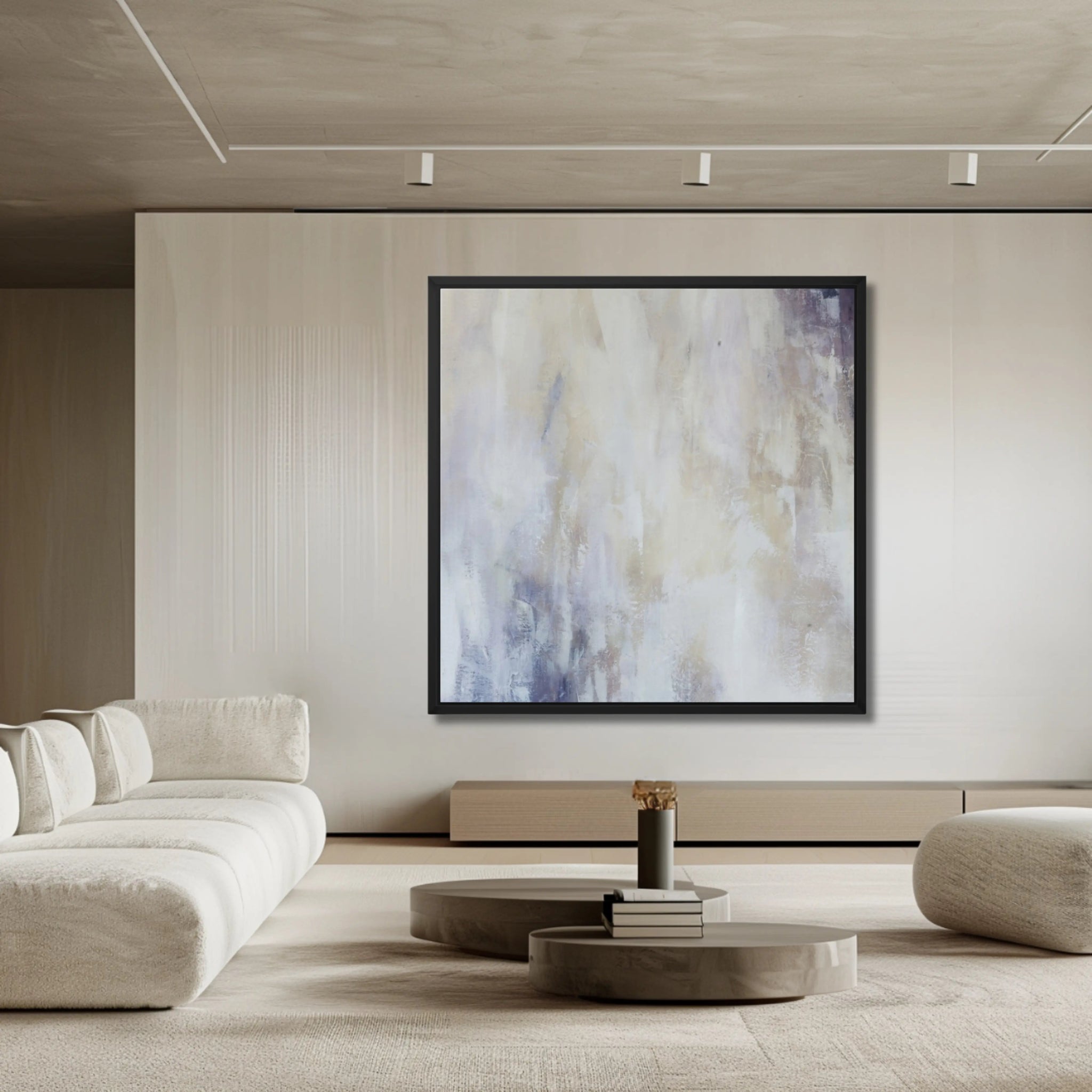 Ivory Posh | Exclusive Framed Fine Art on Canvas - Anez Ka Arts Luxury Wall Art