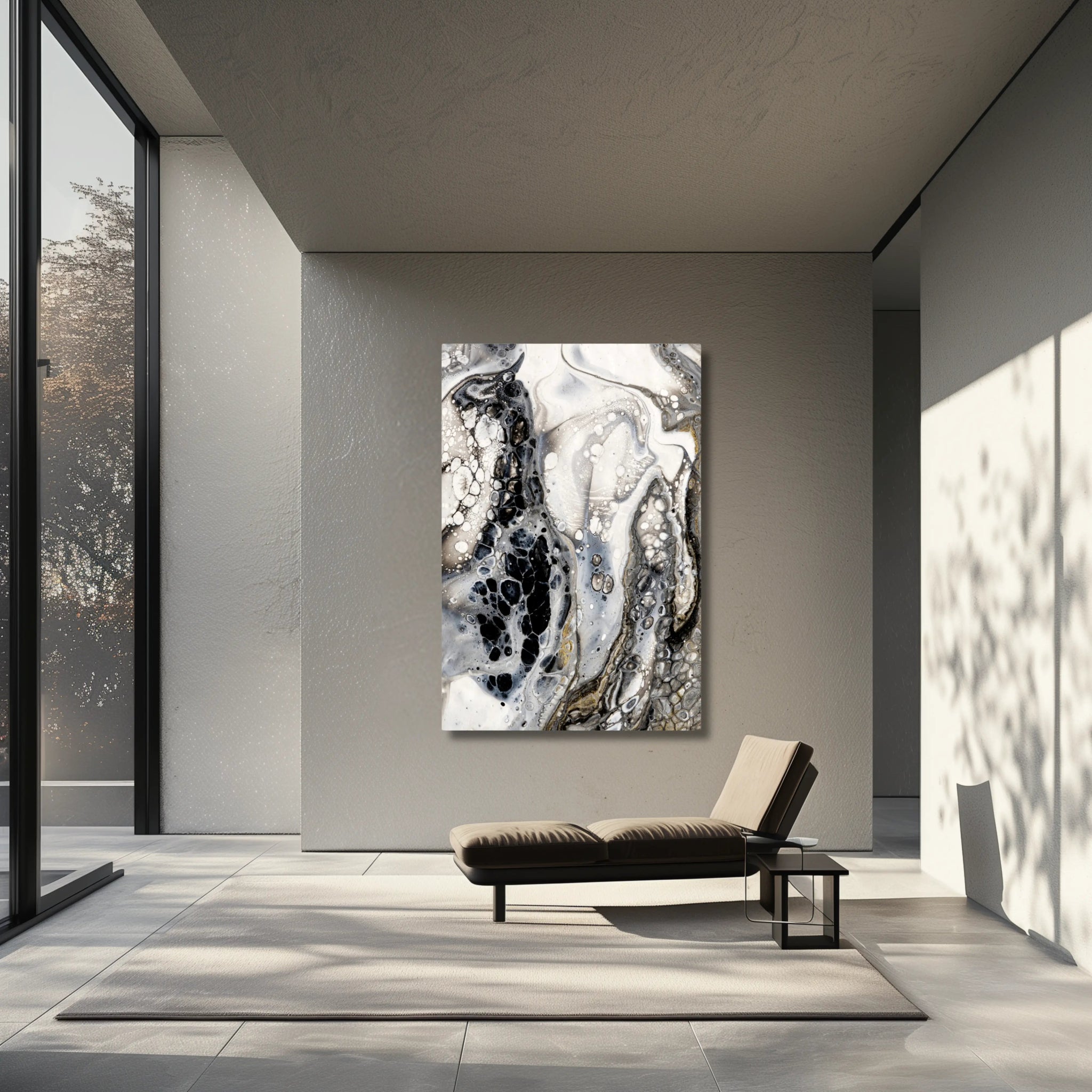 Less Is More | Black and White Wall Art on Wood - Anez Ka Arts Luxury Wall Art