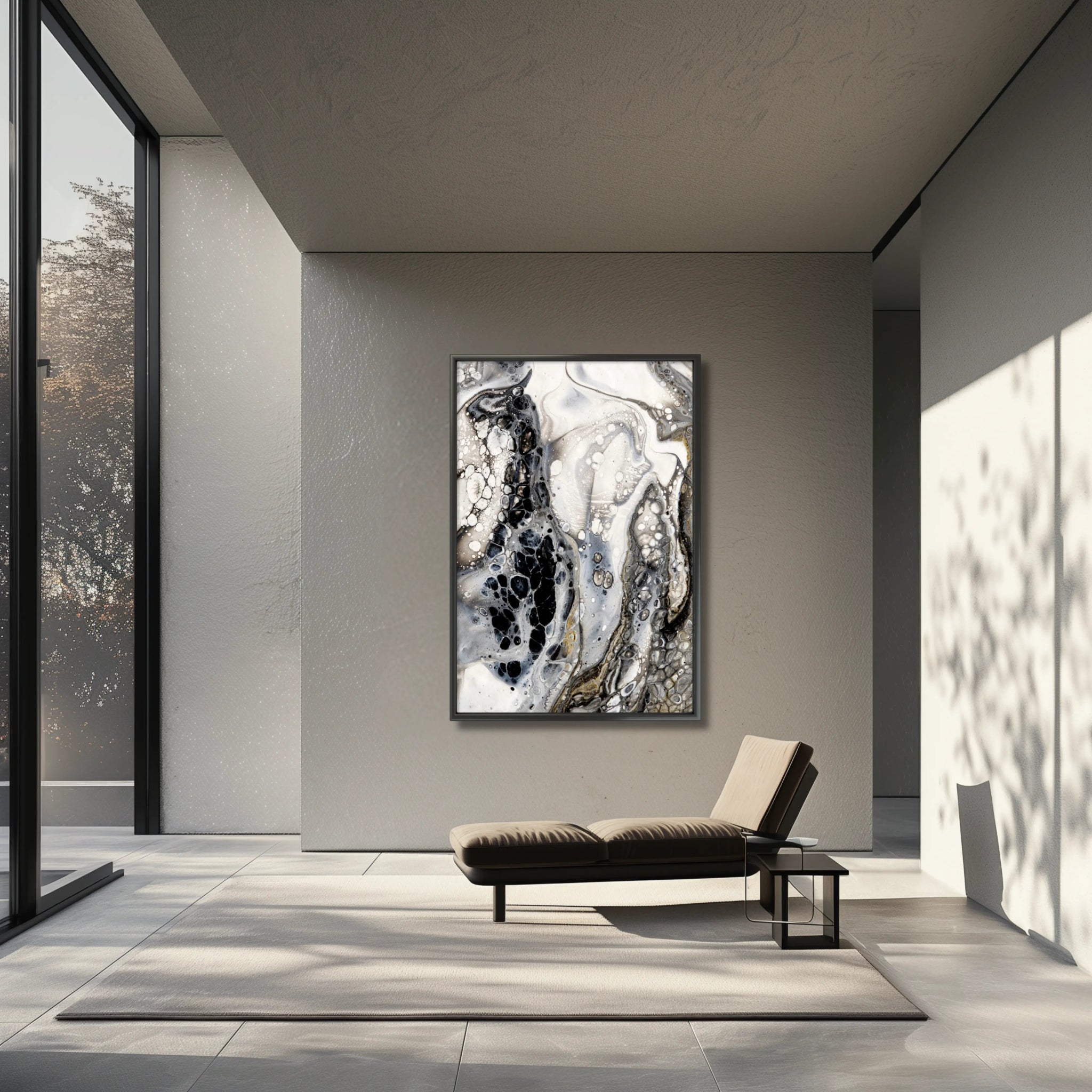 Less Is More | Luxury Black and White Abstract Wall Art - Anez Ka Arts Luxury Wall Art