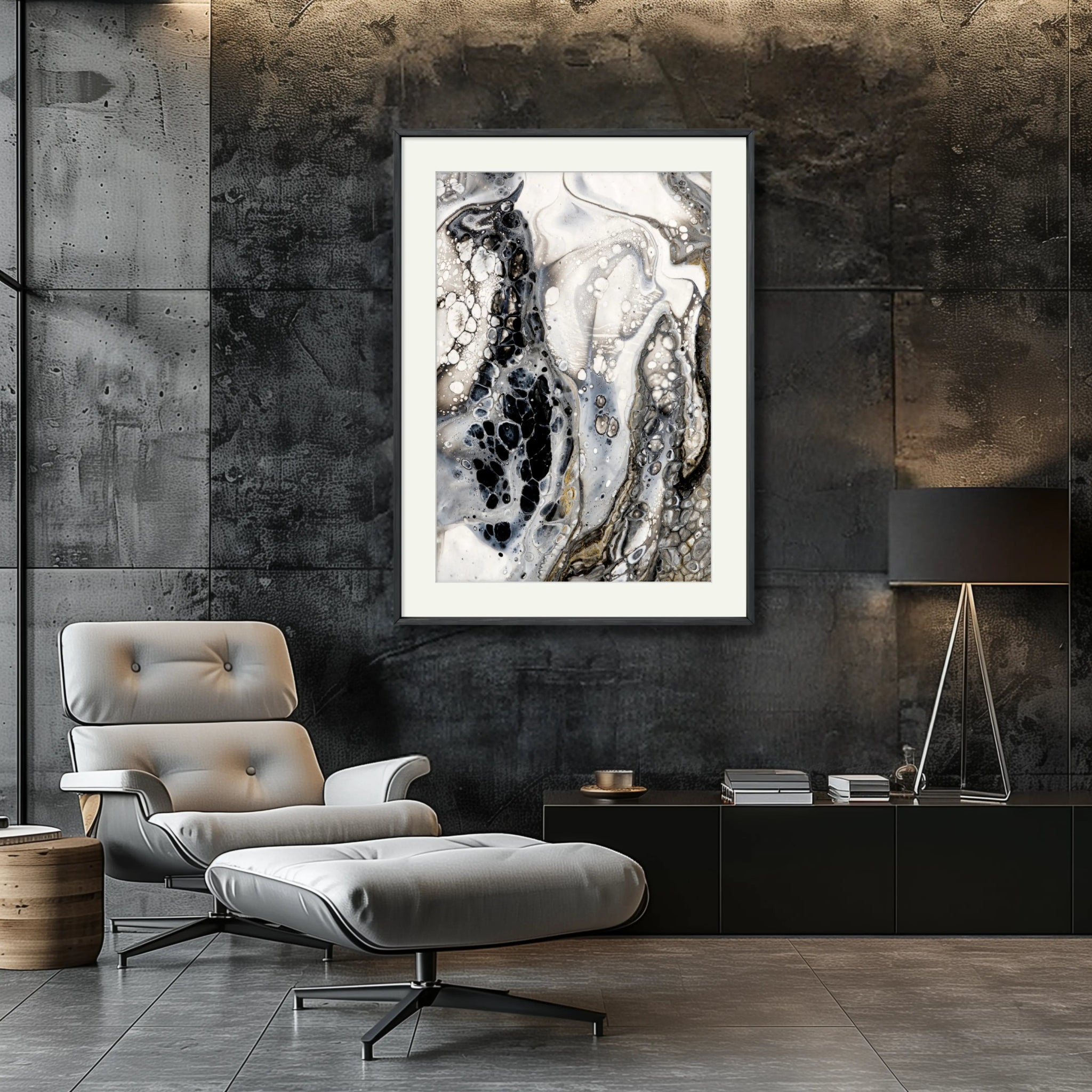 Less Is More | Luxury Black and White Abstract Wall Art - Anez Ka Arts Luxury Wall Art