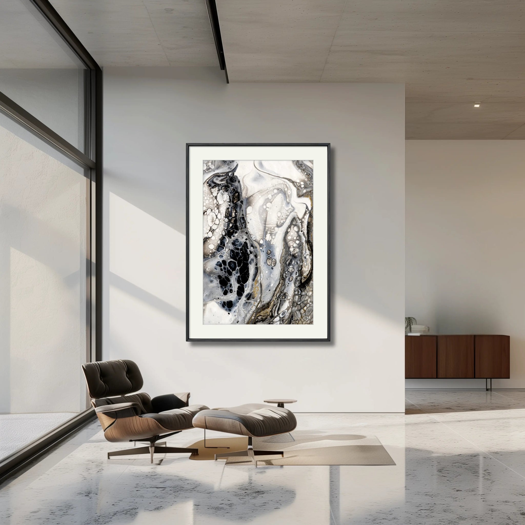 Less Is More | Luxury Black and White Abstract Wall Art - Anez Ka Arts Luxury Wall Art