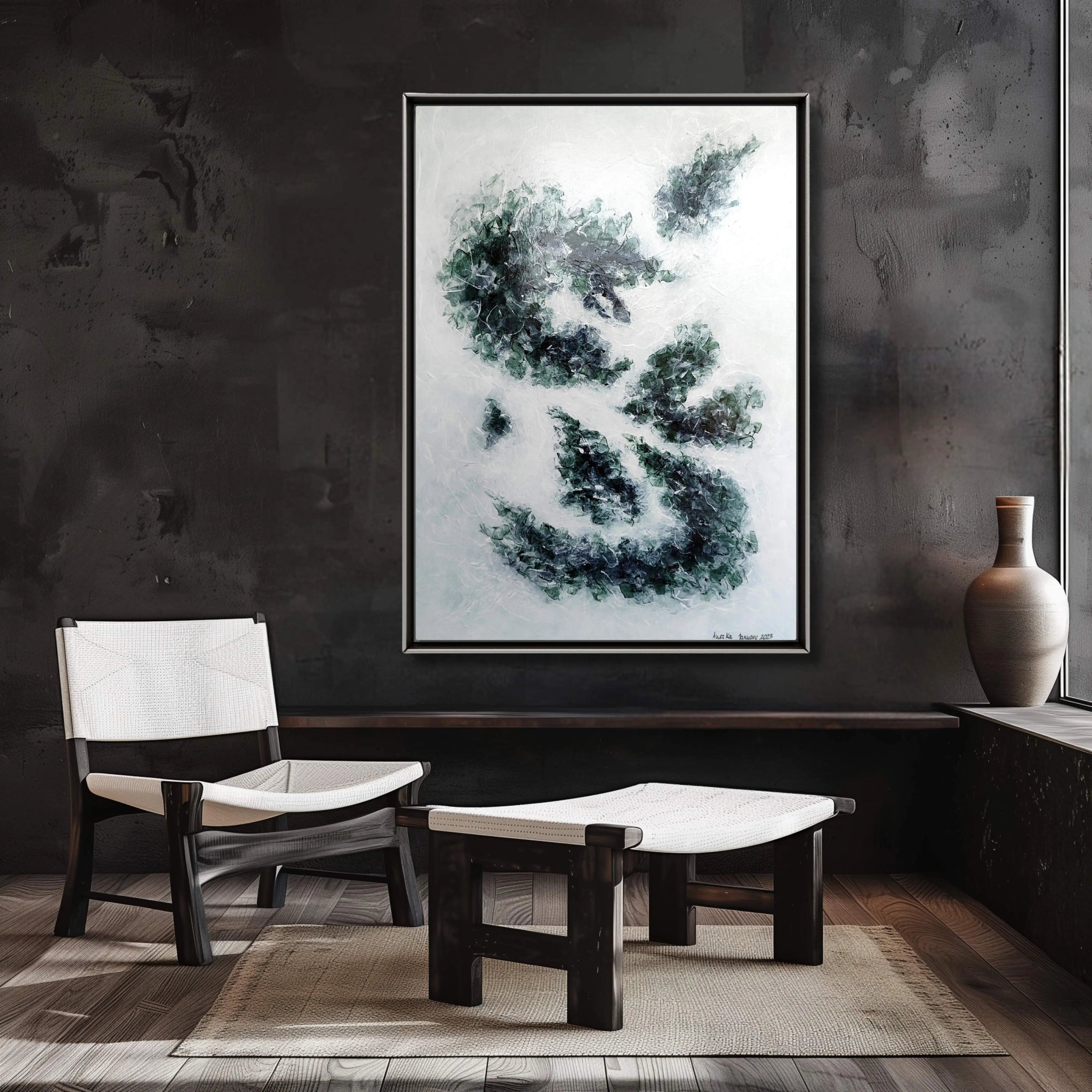 Lighter Than Air | Elegant and Tranquil Abstract Painting - Anez Ka Arts Luxury Wall Art