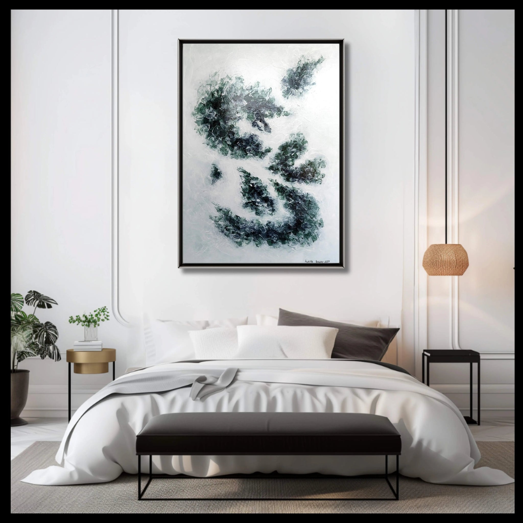 Lighter Than Air | Elegant and Tranquil Abstract Painting - Anez Ka Arts Luxury Wall Art