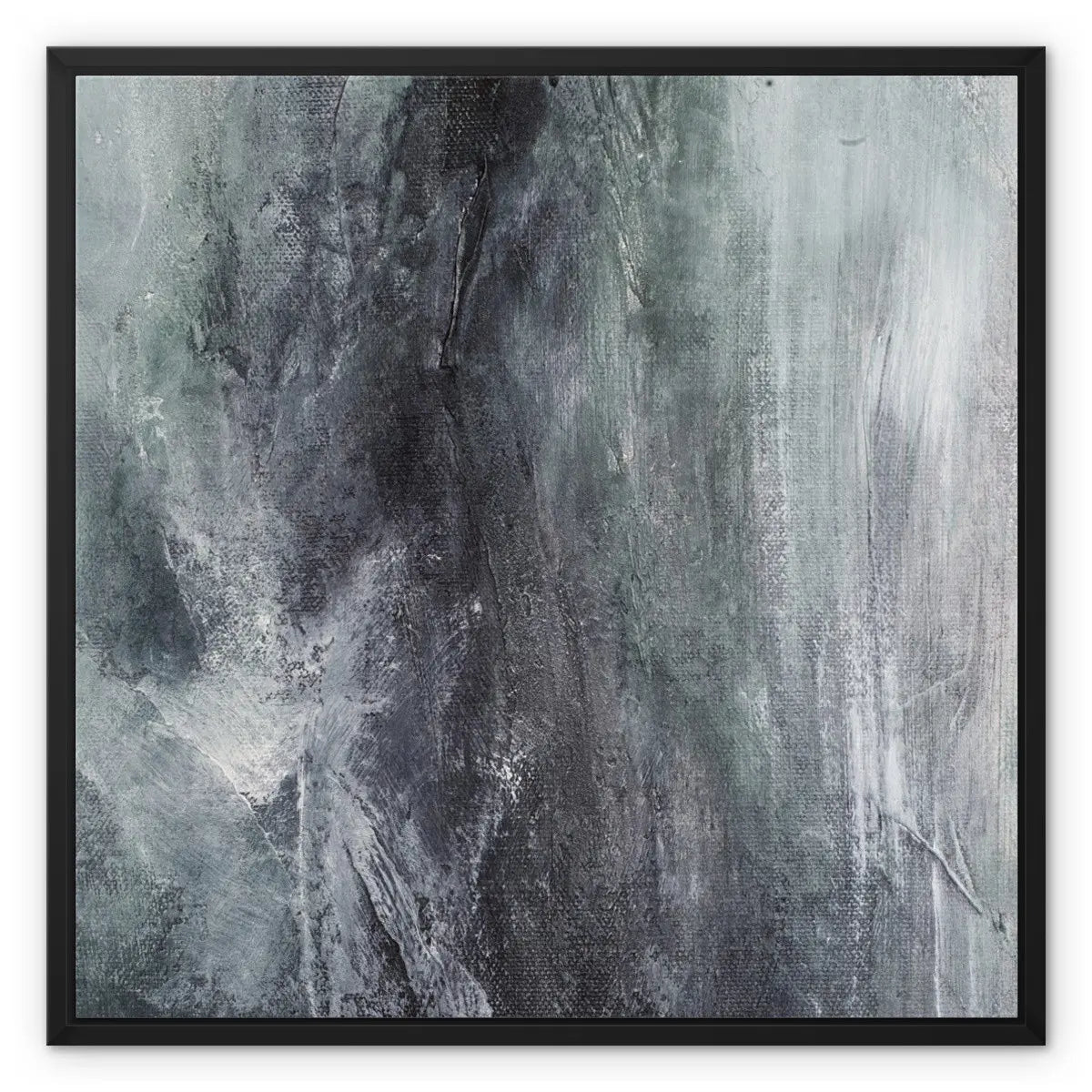 Mystical Serenity | Abstract Canvas Wall Art Print in Grey, Steel, and White - Anez Ka Arts Luxury Wall Art