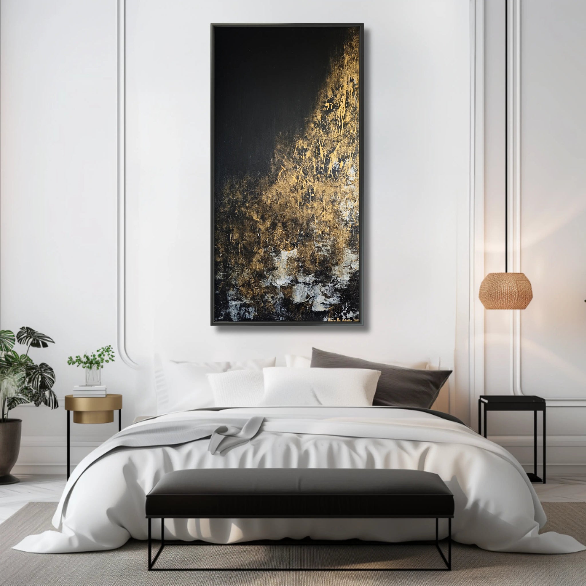 Noir Elegance | Large Framed Wall Art for Living room - Anez Ka Arts Luxury Wall Art