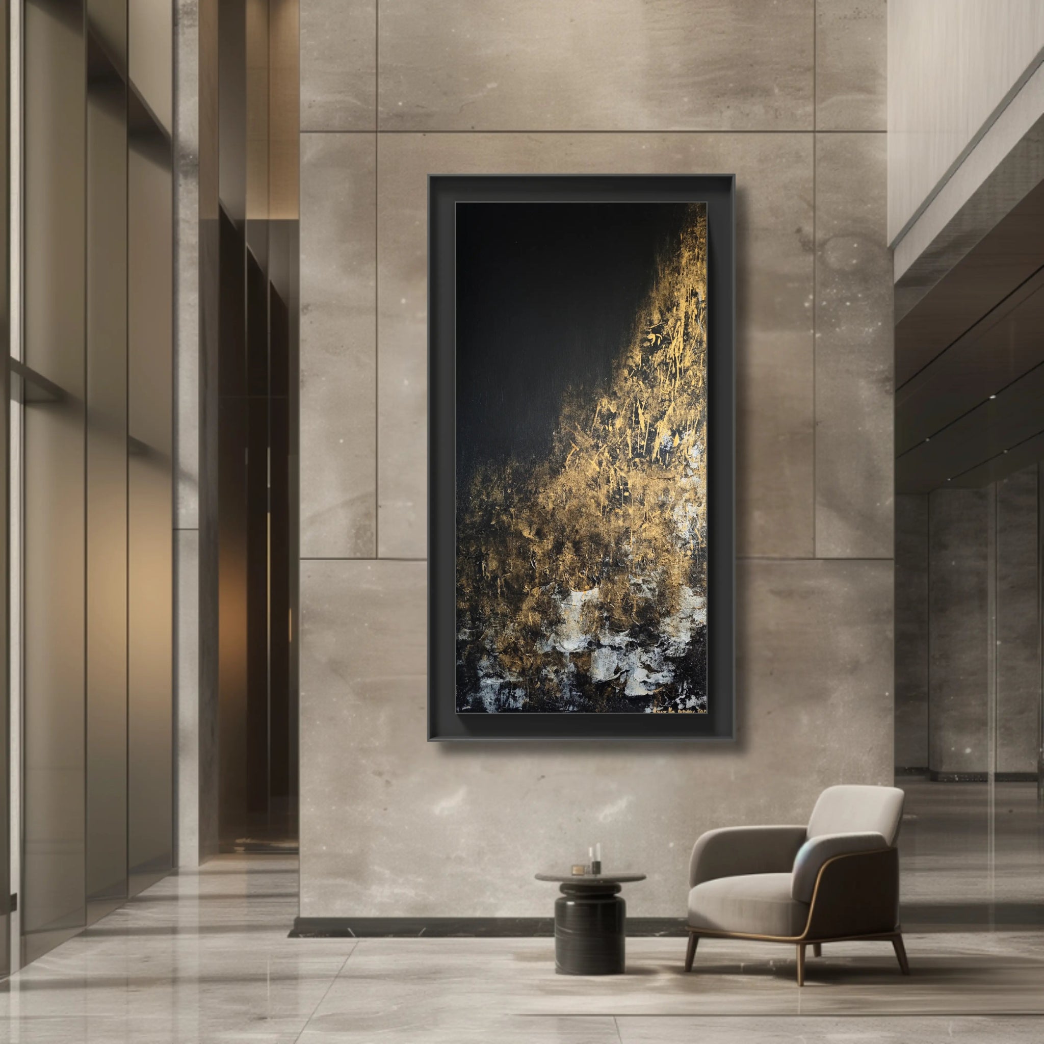 Noir Elegance | Large Framed Wall Art for Living room - Anez Ka Arts Luxury Wall Art