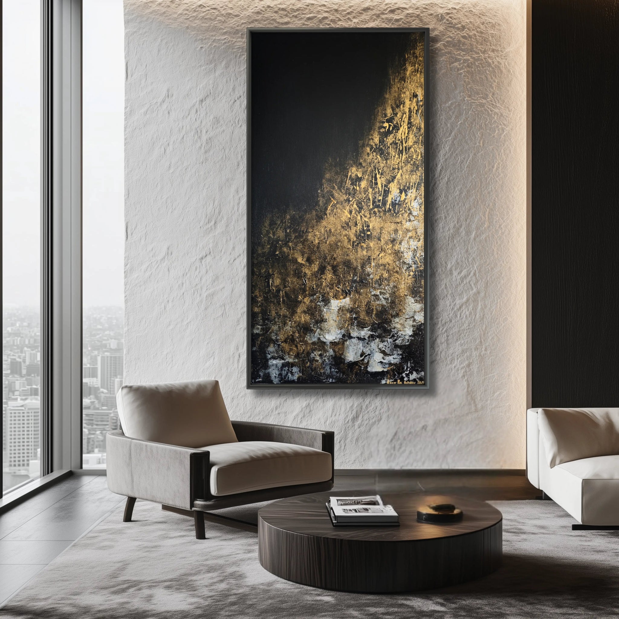 Noir Elegance | Large Framed Wall Art for Living room - Anez Ka Arts Luxury Wall Art