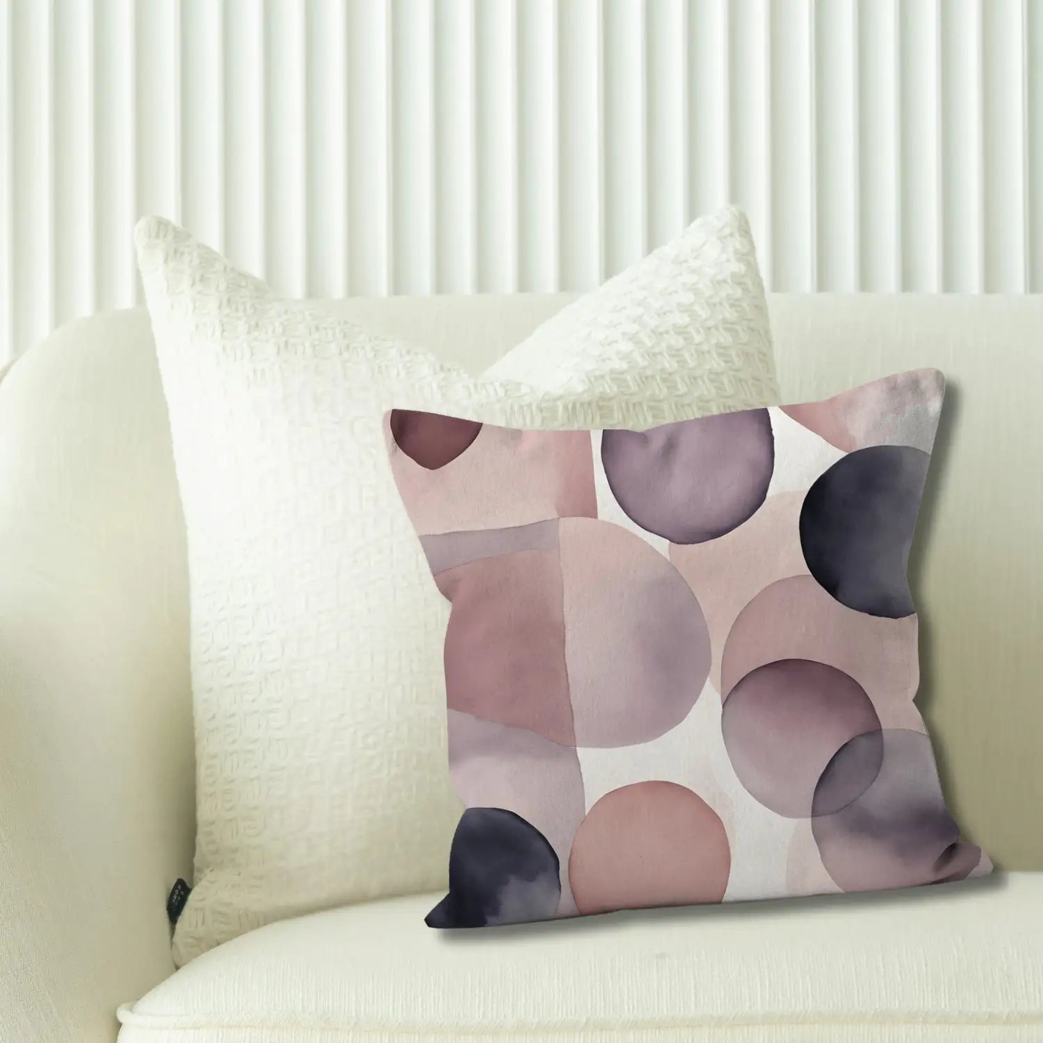 Peaceful Pause - Chic Minimalist Nordic Style Throw Pillow