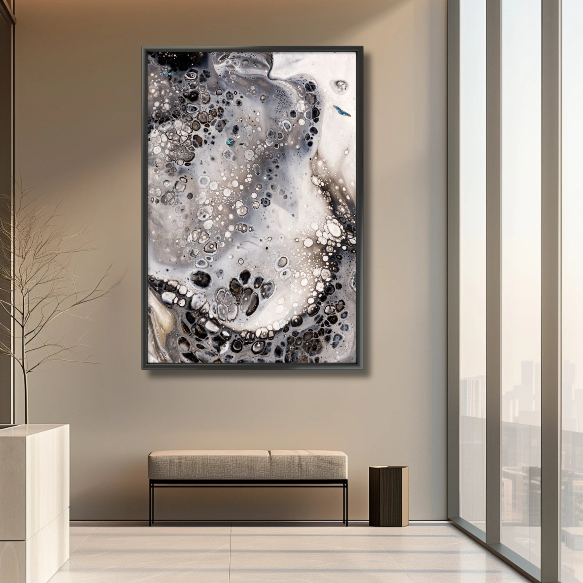 Pure Simplicity | Black and White Wall Art Print - Anez Ka Arts Luxury Wall Art