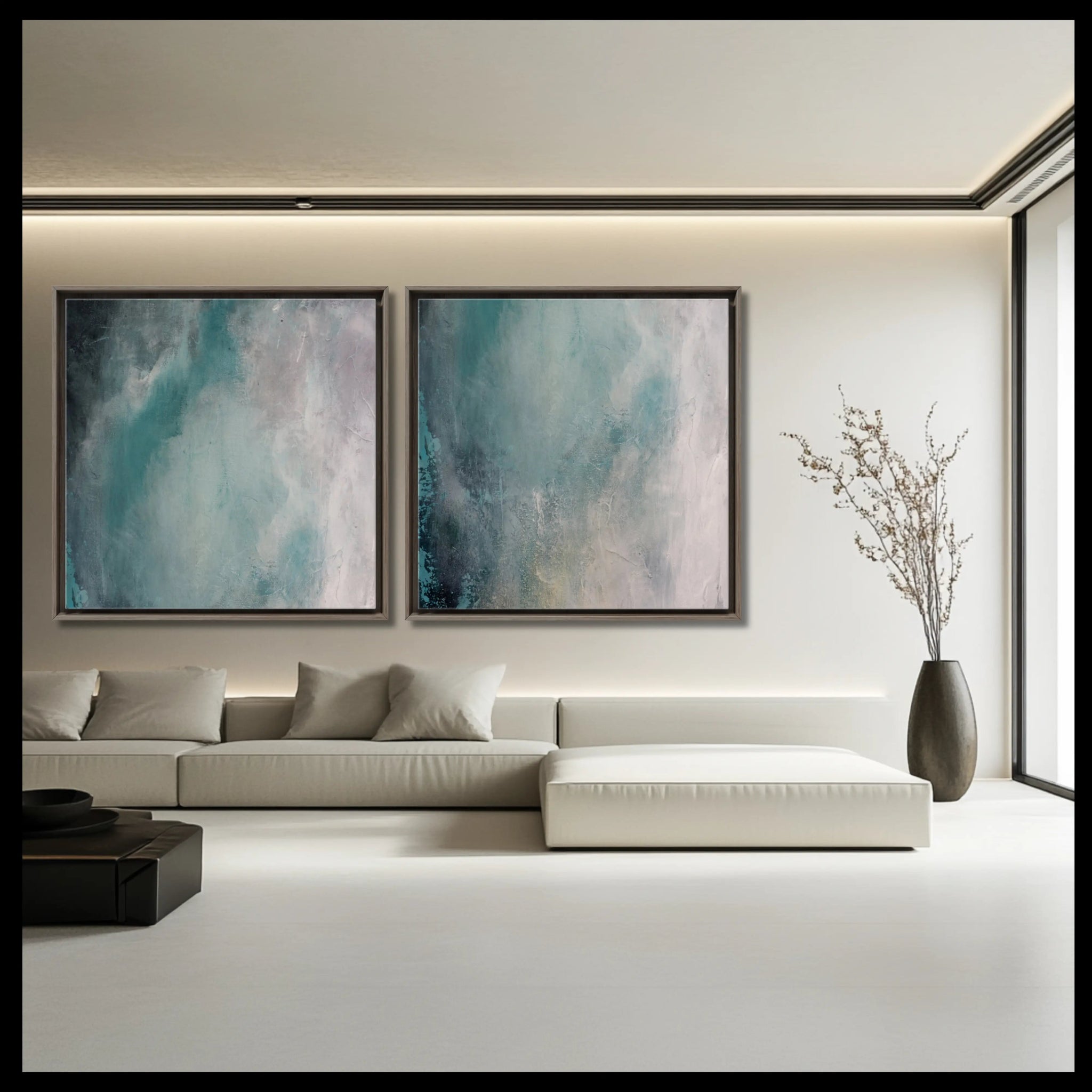 Refined Duo | Luxury Wall Art Set for Contemporary Homes - Anez Ka Arts Luxury Wall Art