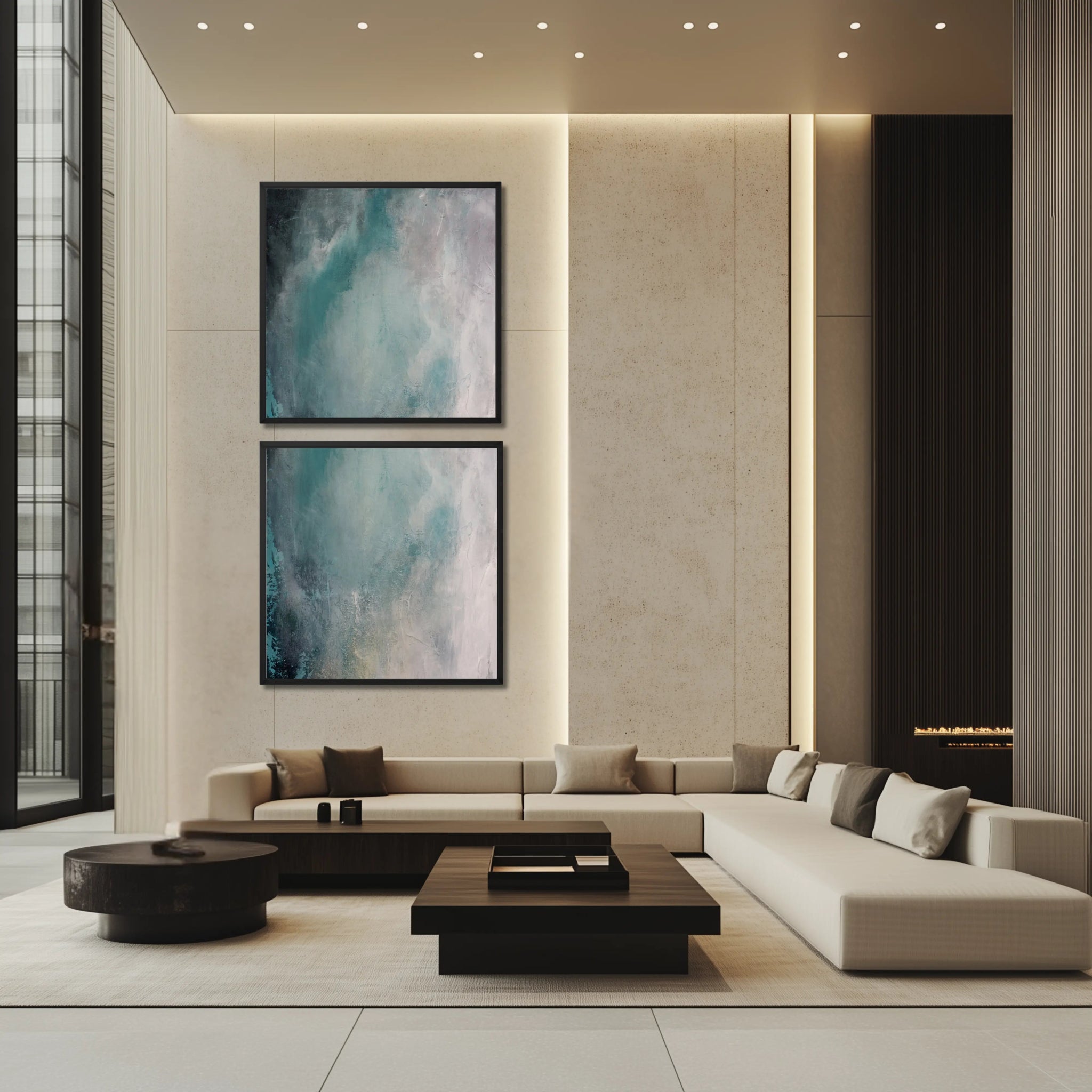 Refined Duo | Luxury Wall Art Set for Contemporary Homes - Anez Ka Arts Luxury Wall Art