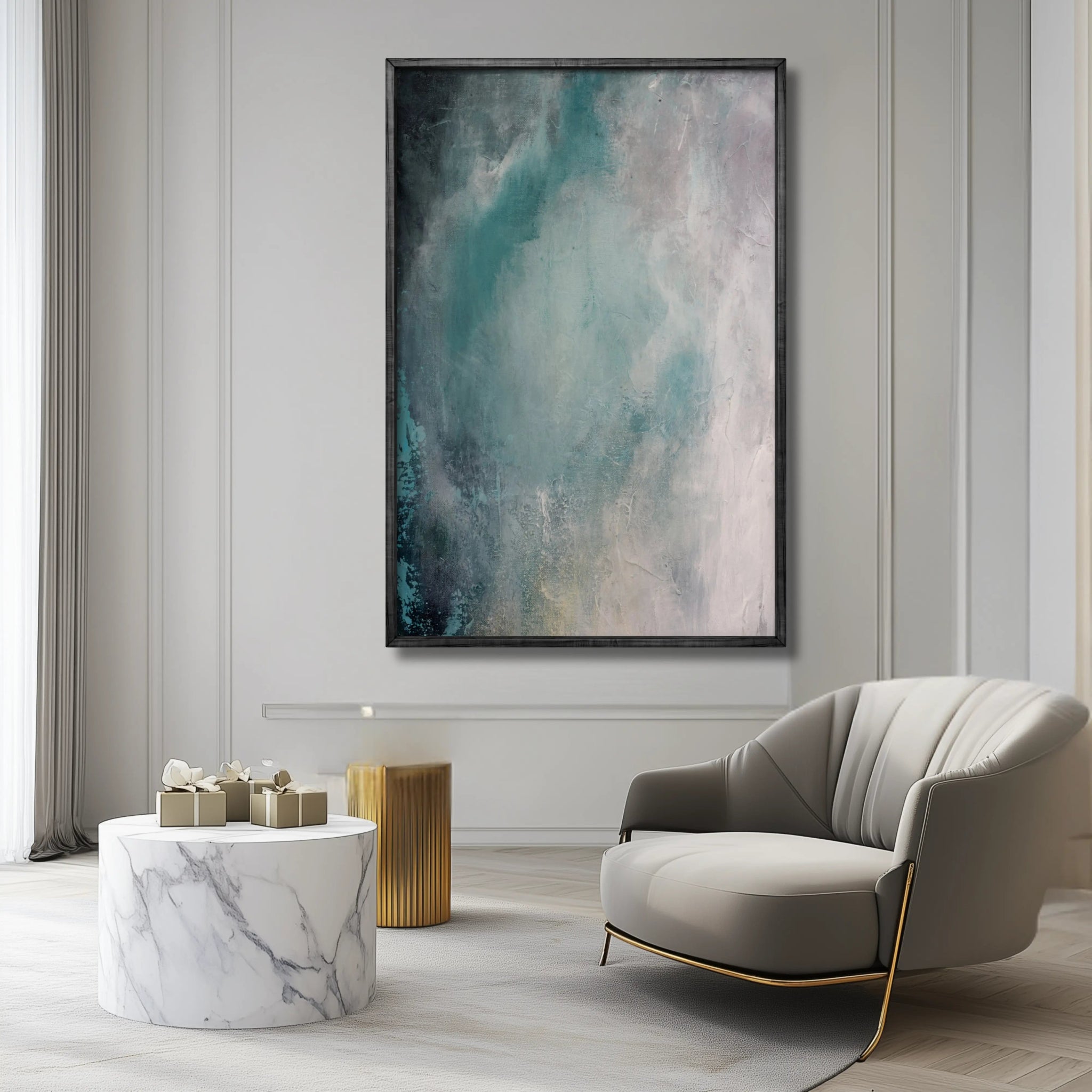 Refinement | Tranquil Framed Canvas Art - Anez Ka Arts Luxury Wall Art