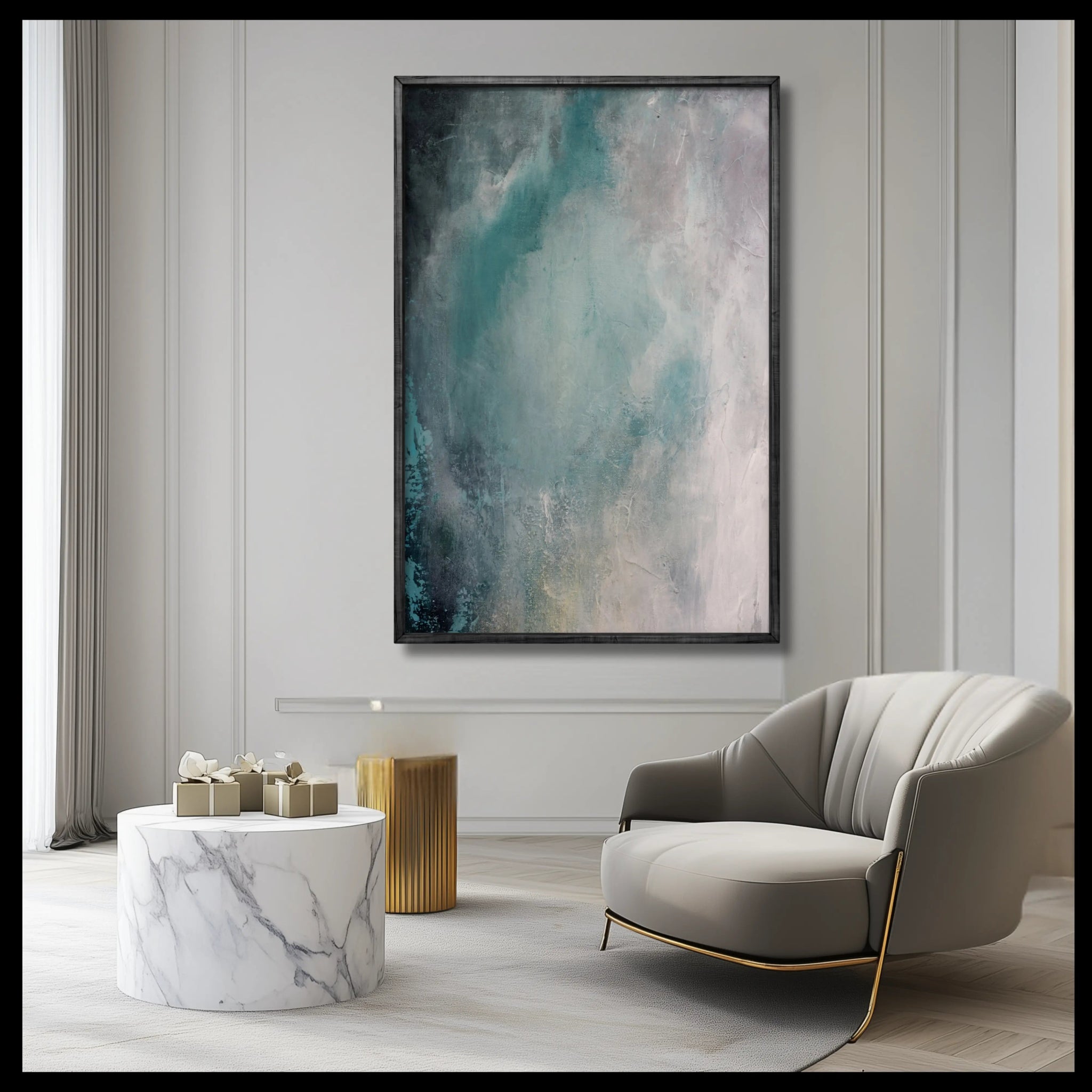 Refinement | Tranquil Framed Canvas Art - Anez Ka Arts Luxury Wall Art