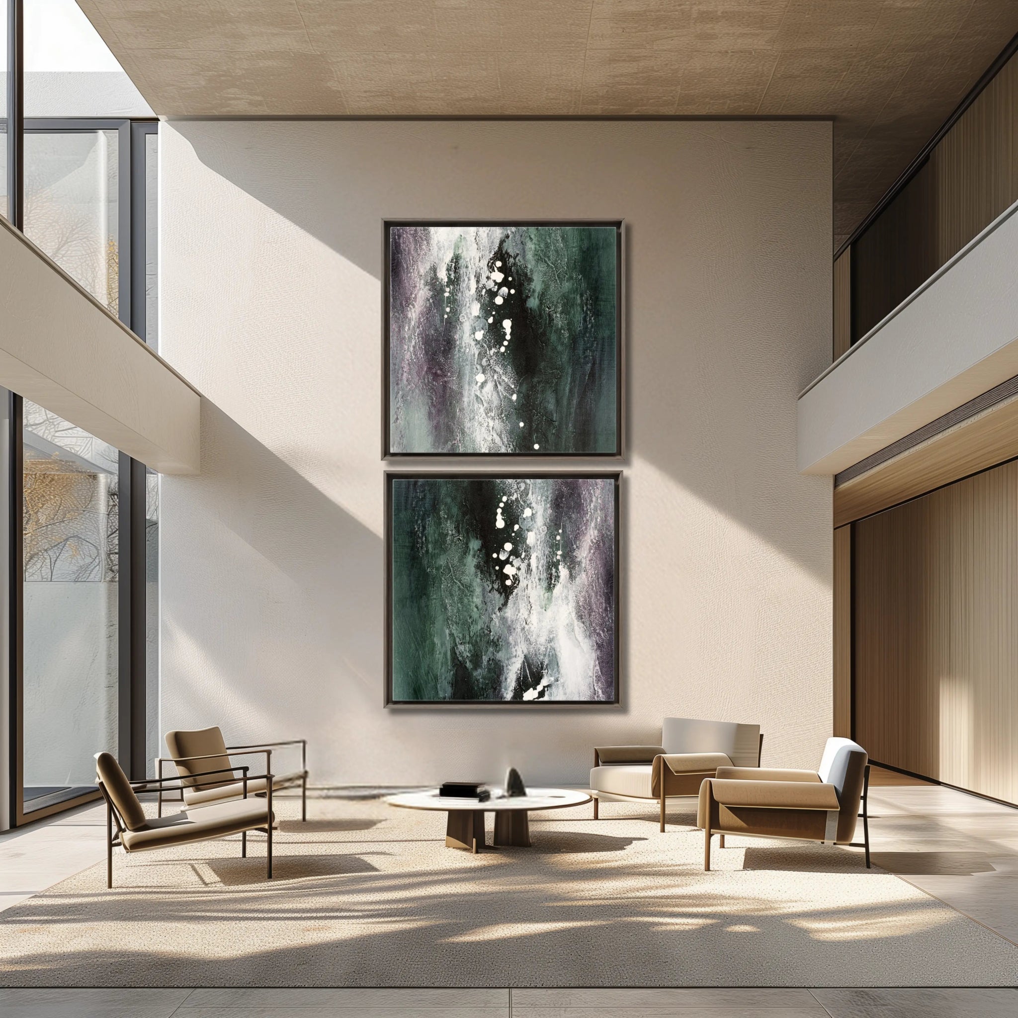 Serene Luxe Duo | Luxury Wall Art Set for Contemporary Homes - Anez Ka Arts Luxury Wall Art