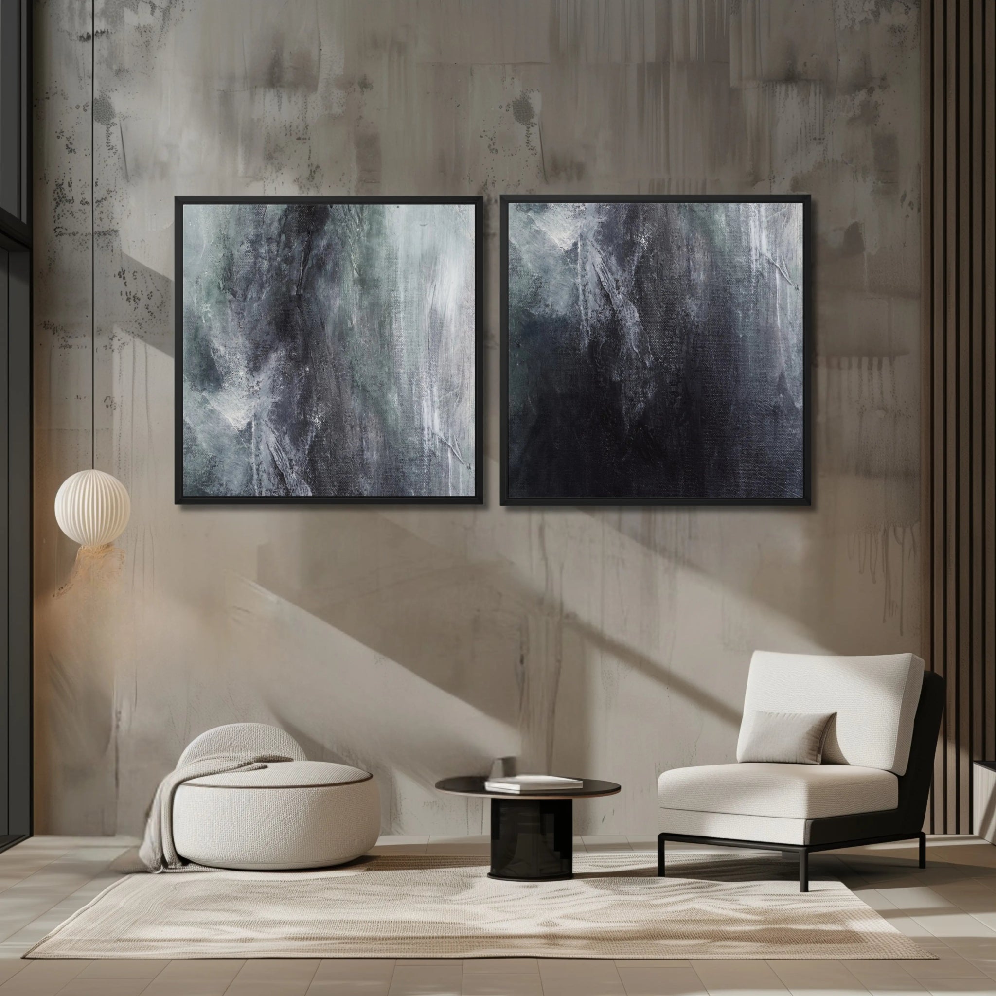 Serenity | Set of 2 Canvas Prints | Chic Luxury Fine Art Set - Anez Ka Arts Luxury Wall Art