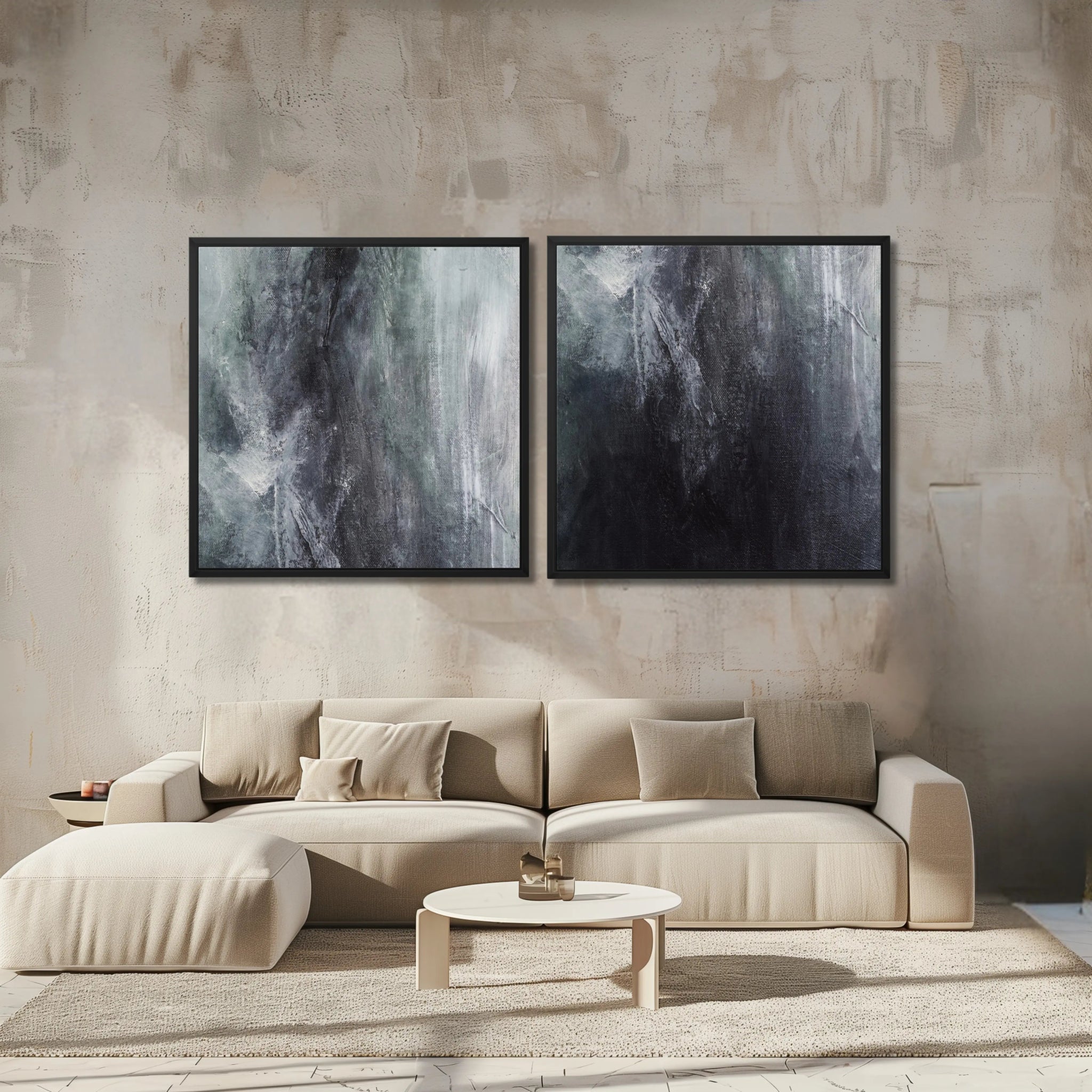 Serenity | Set of 2 Canvas Prints | Chic Luxury Fine Art Set - Anez Ka Arts Luxury Wall Art