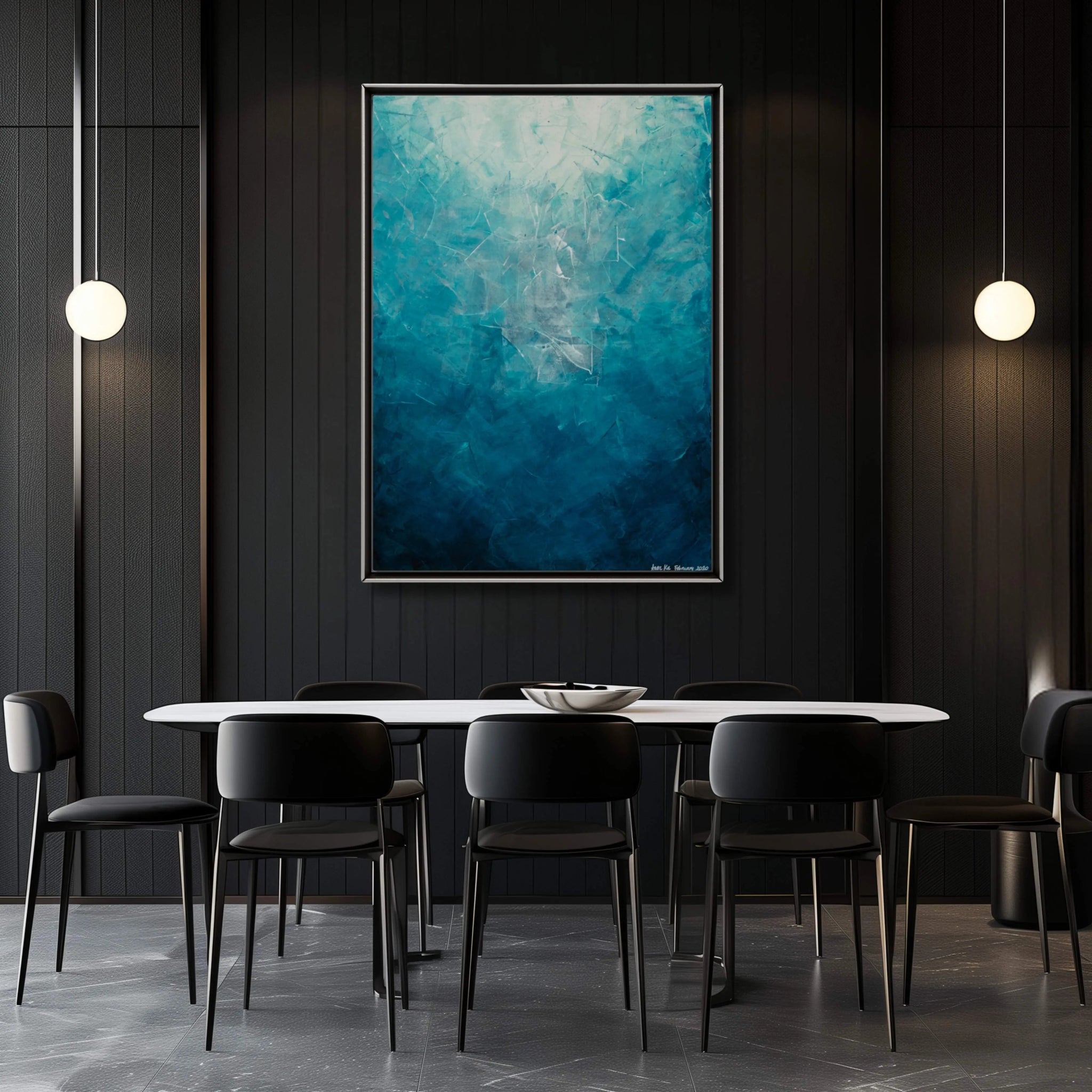 The Deep | Mesmerizing Abstract Luxury Painting - Anez Ka Arts Luxury Wall Art