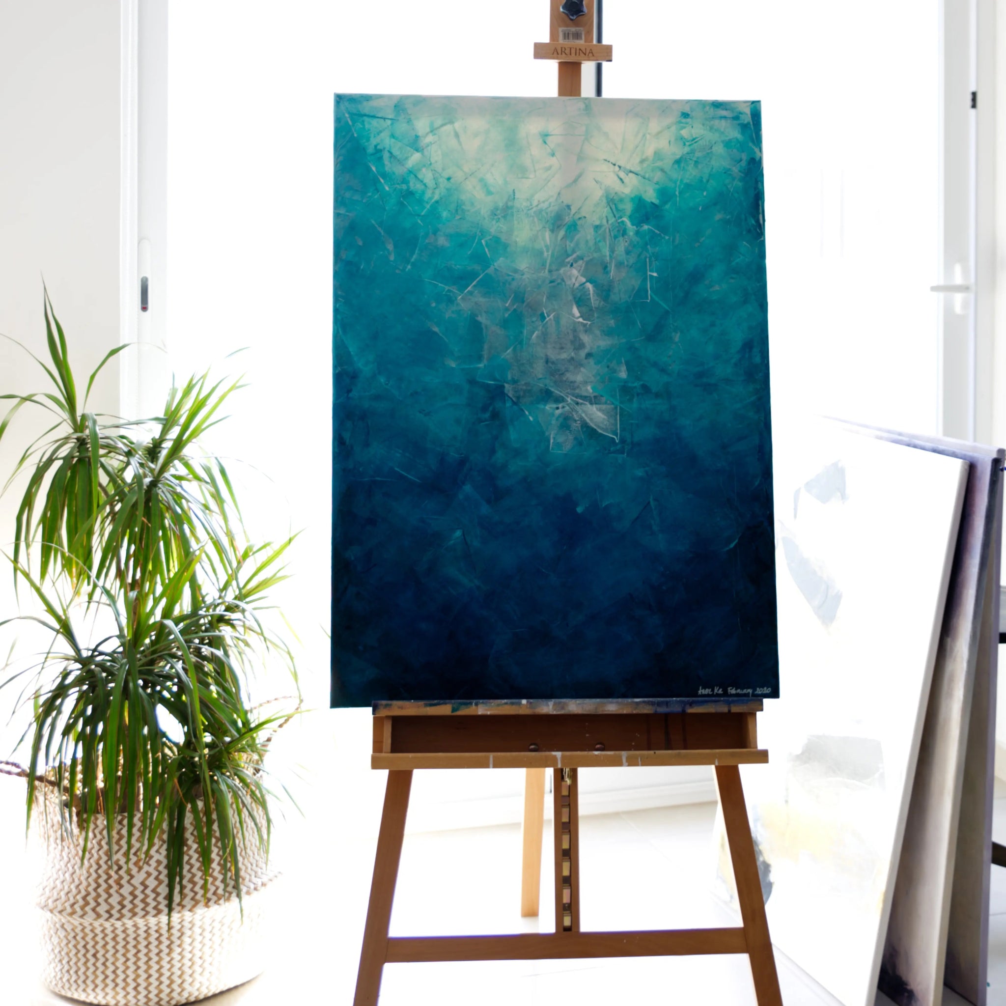 The Deep | Mesmerizing Abstract Luxury Painting - Anez Ka Arts Luxury Wall Art