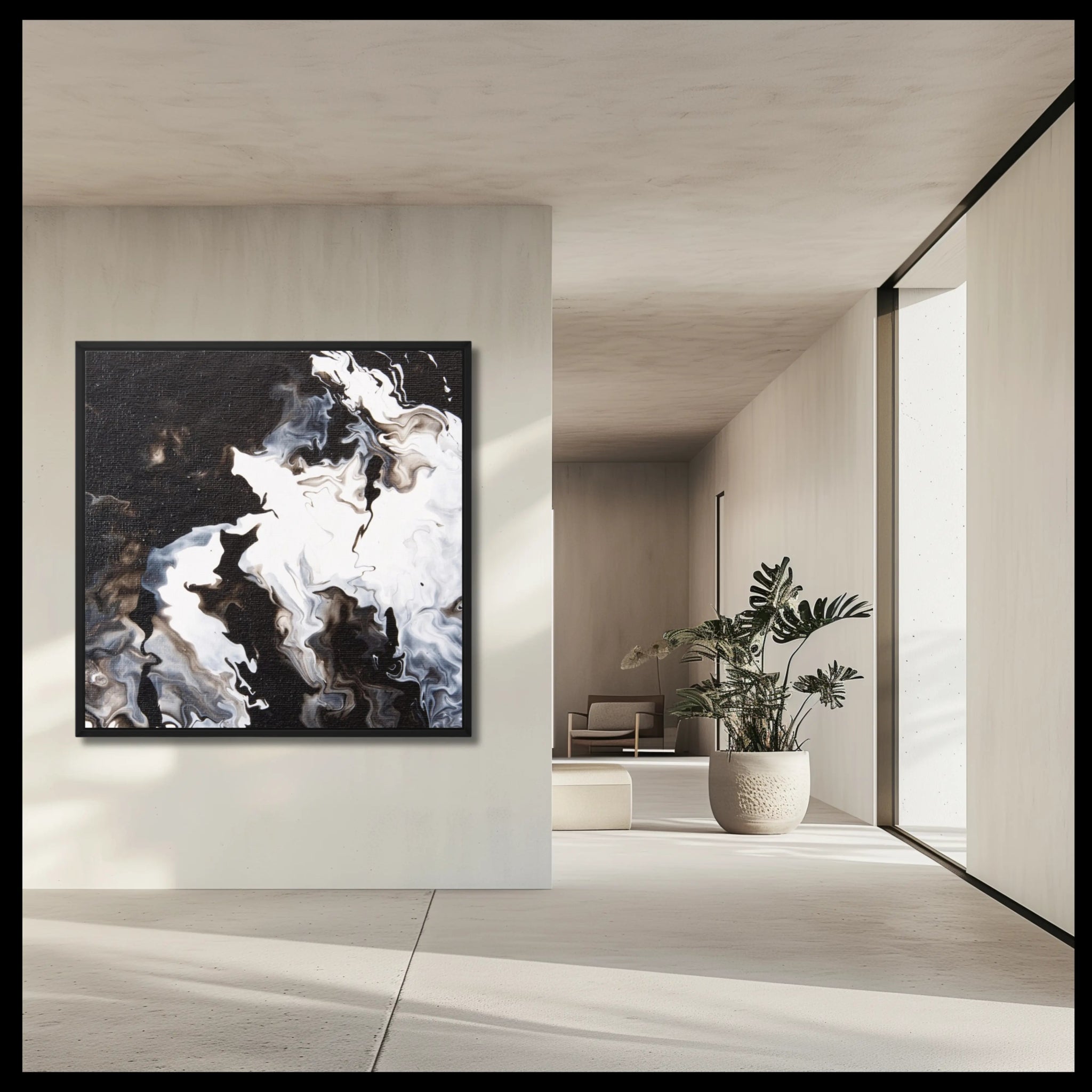 Timeless | Exclusive Canvas Wall Art in Black and White for Living room - Anez Ka Arts Luxury Wall Art