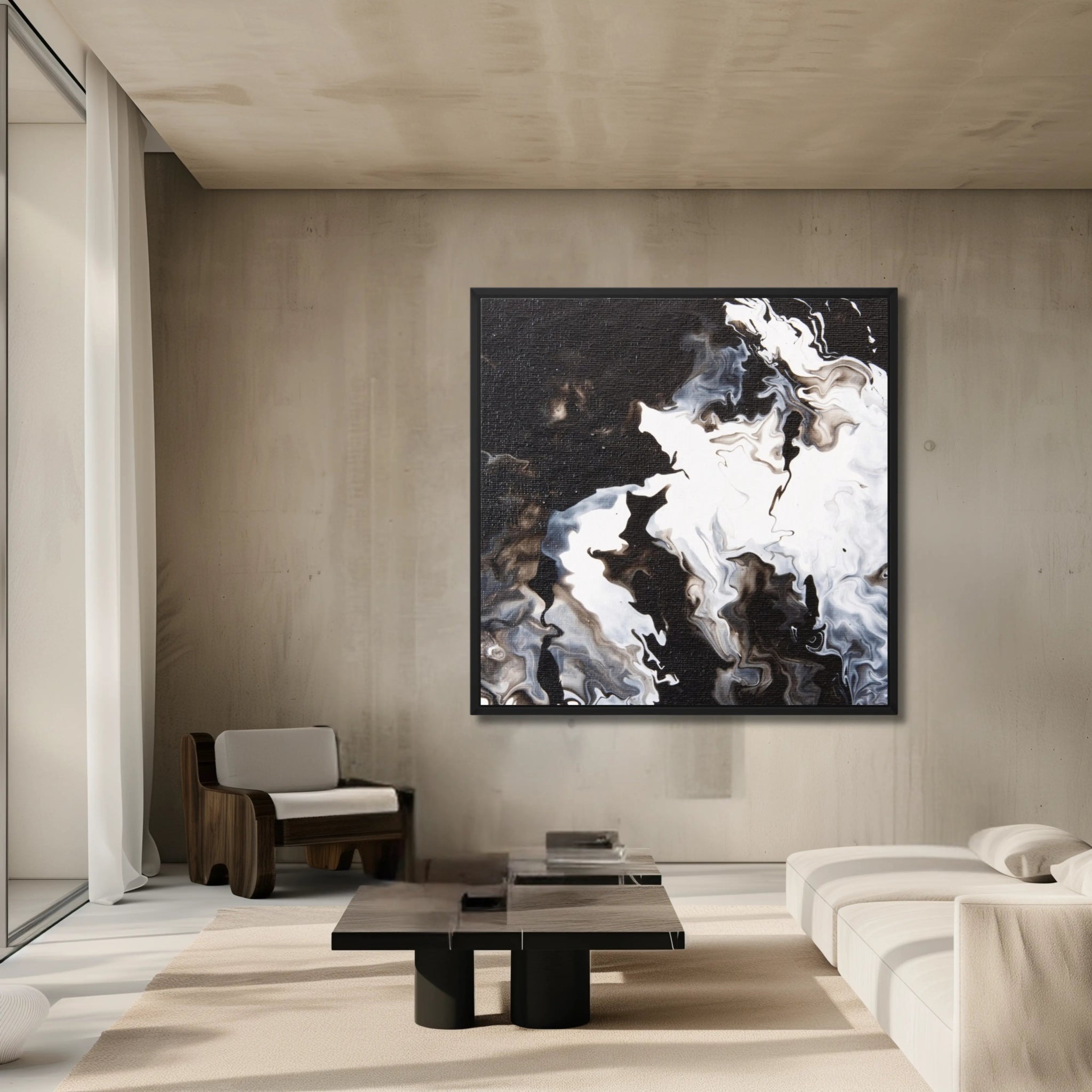 Timeless | Exclusive Canvas Wall Art in Black and White for Living room - Anez Ka Arts Luxury Wall Art