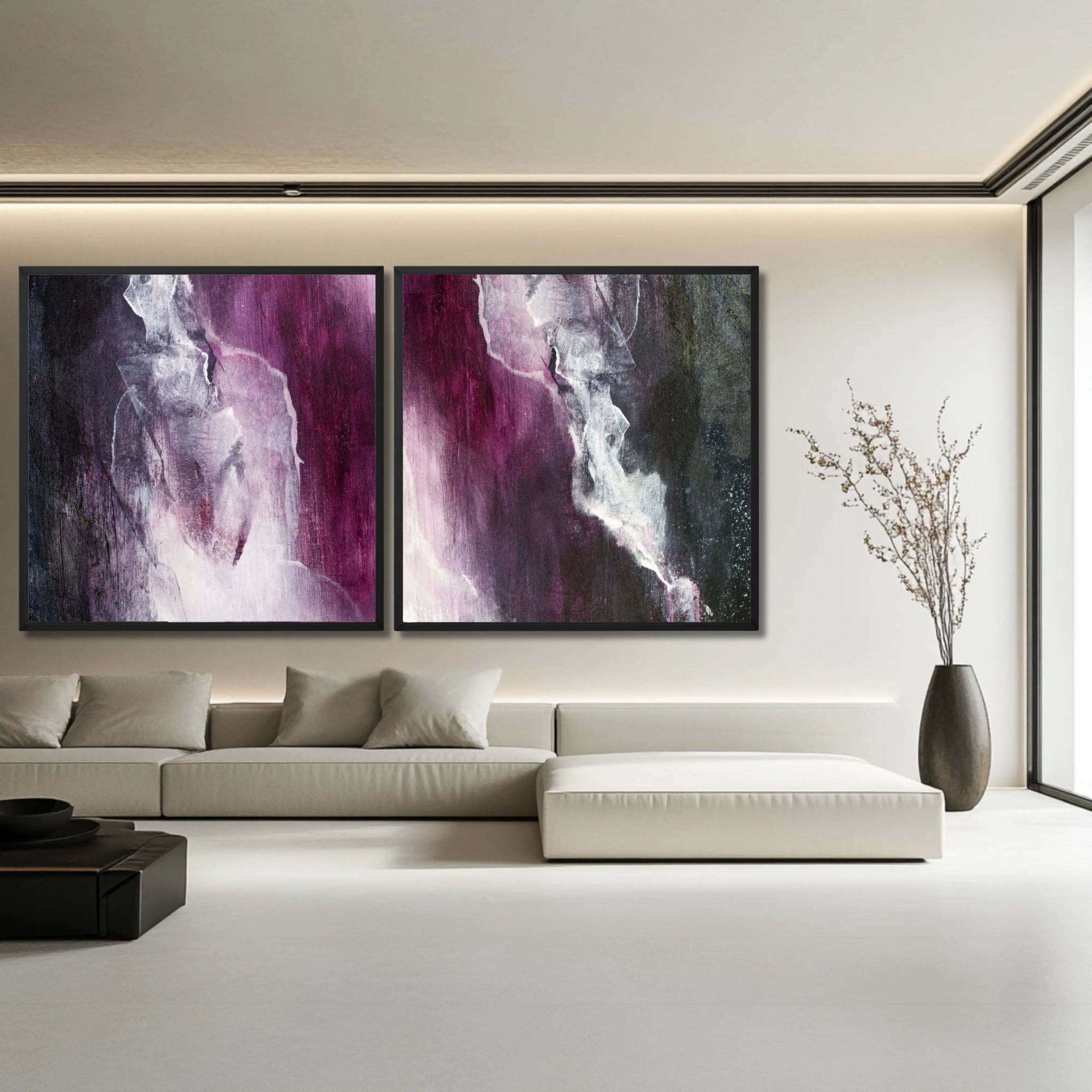 Velvet Duo | Luxury Wall Art Set for Contemporary Homes - Anez Ka Arts Luxury Wall Art