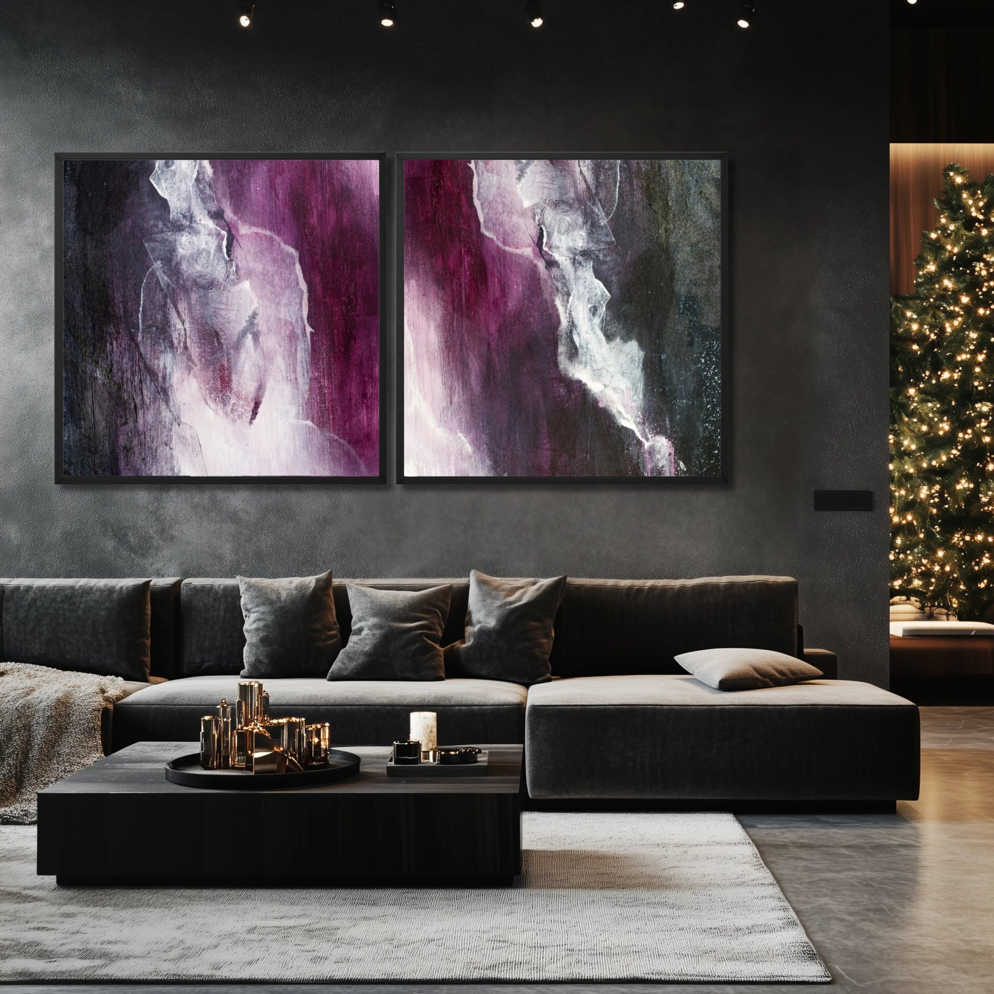 Velvet Duo | Luxury Wall Art Set for Contemporary Homes - Anez Ka Arts Luxury Wall Art