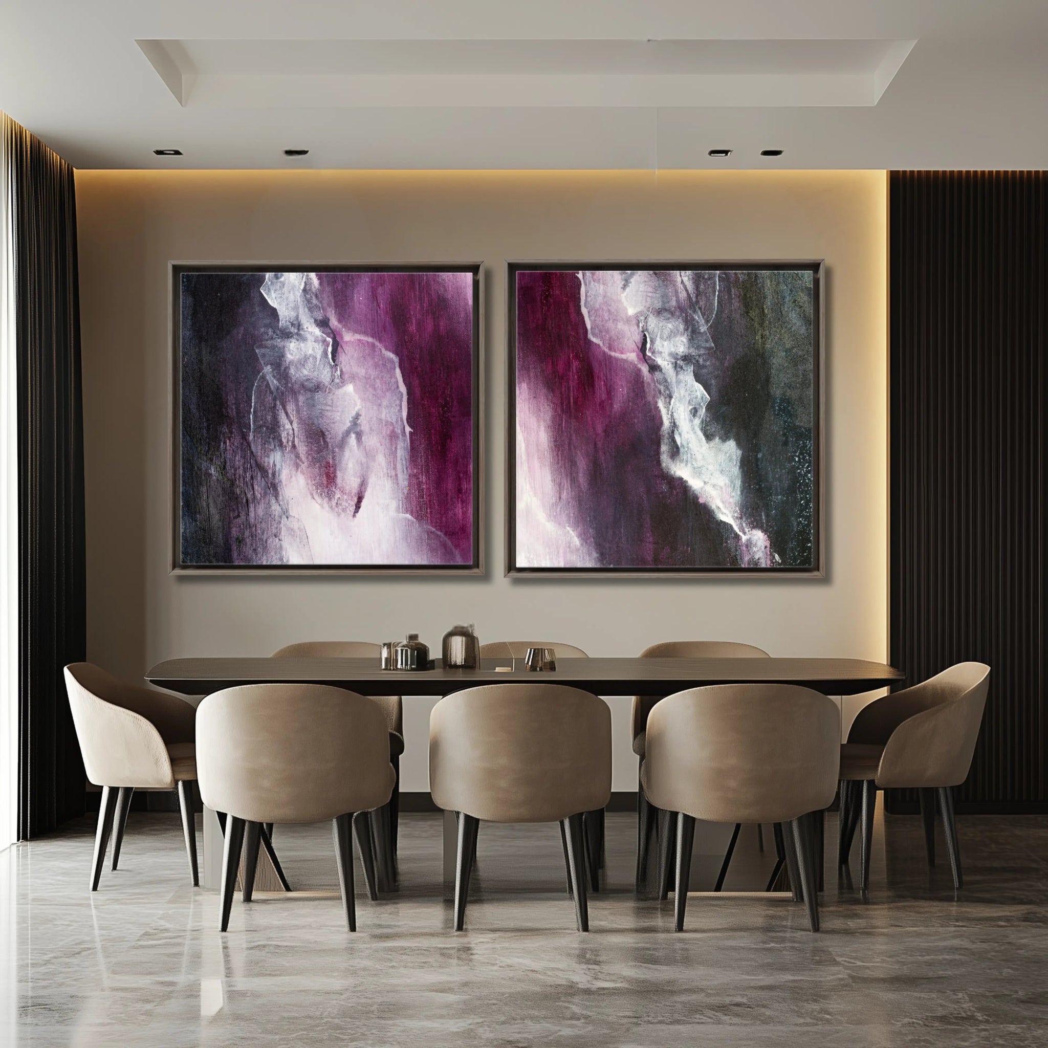 Velvet Duo | Luxury Wall Art Set for Contemporary Homes - Anez Ka Arts Luxury Wall Art