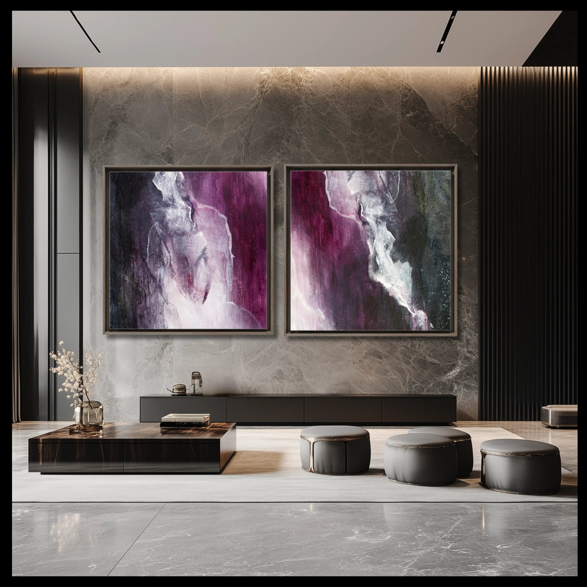 Velvet Duo | Luxury Wall Art Set for Contemporary Homes - Anez Ka Arts Luxury Wall Art