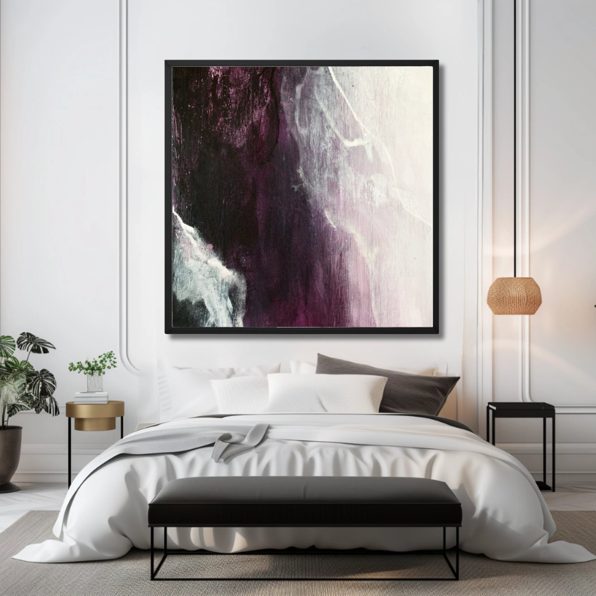 Velvet Glamour | Framed Canvas Art - Anez Ka Arts Luxury Wall Art