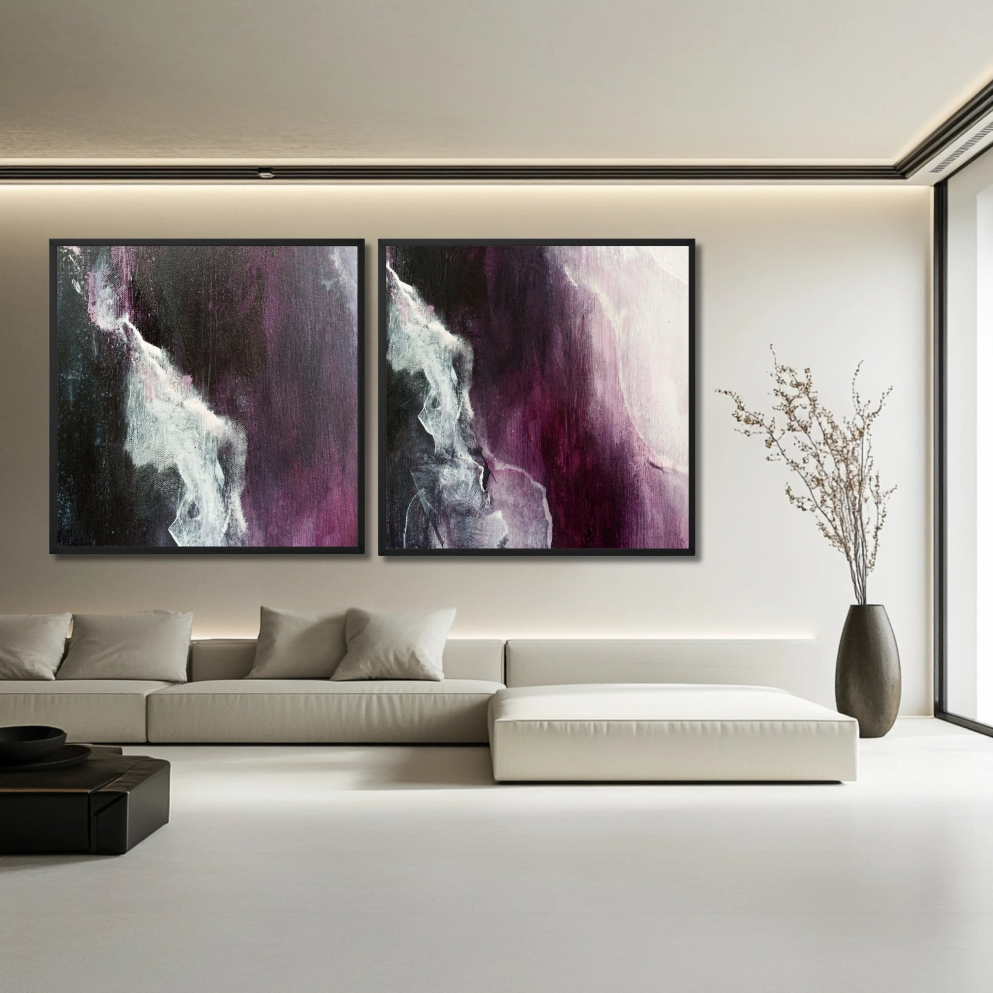 Velvet Serenity | Luxury Wall Art Set for Contemporary Homes - Anez Ka Arts Luxury Wall Art