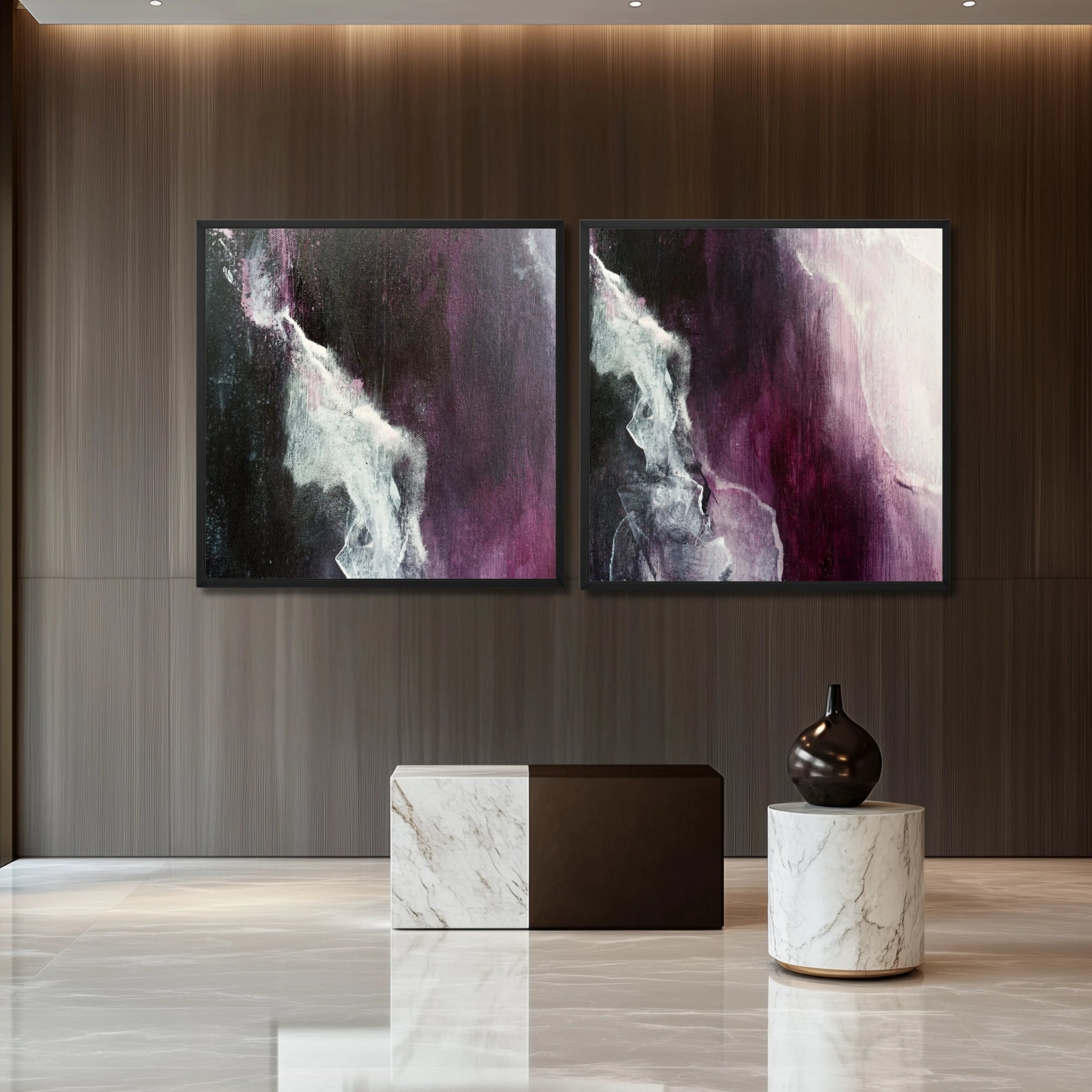 Velvet Serenity | Luxury Wall Art Set for Contemporary Homes - Anez Ka Arts Luxury Wall Art