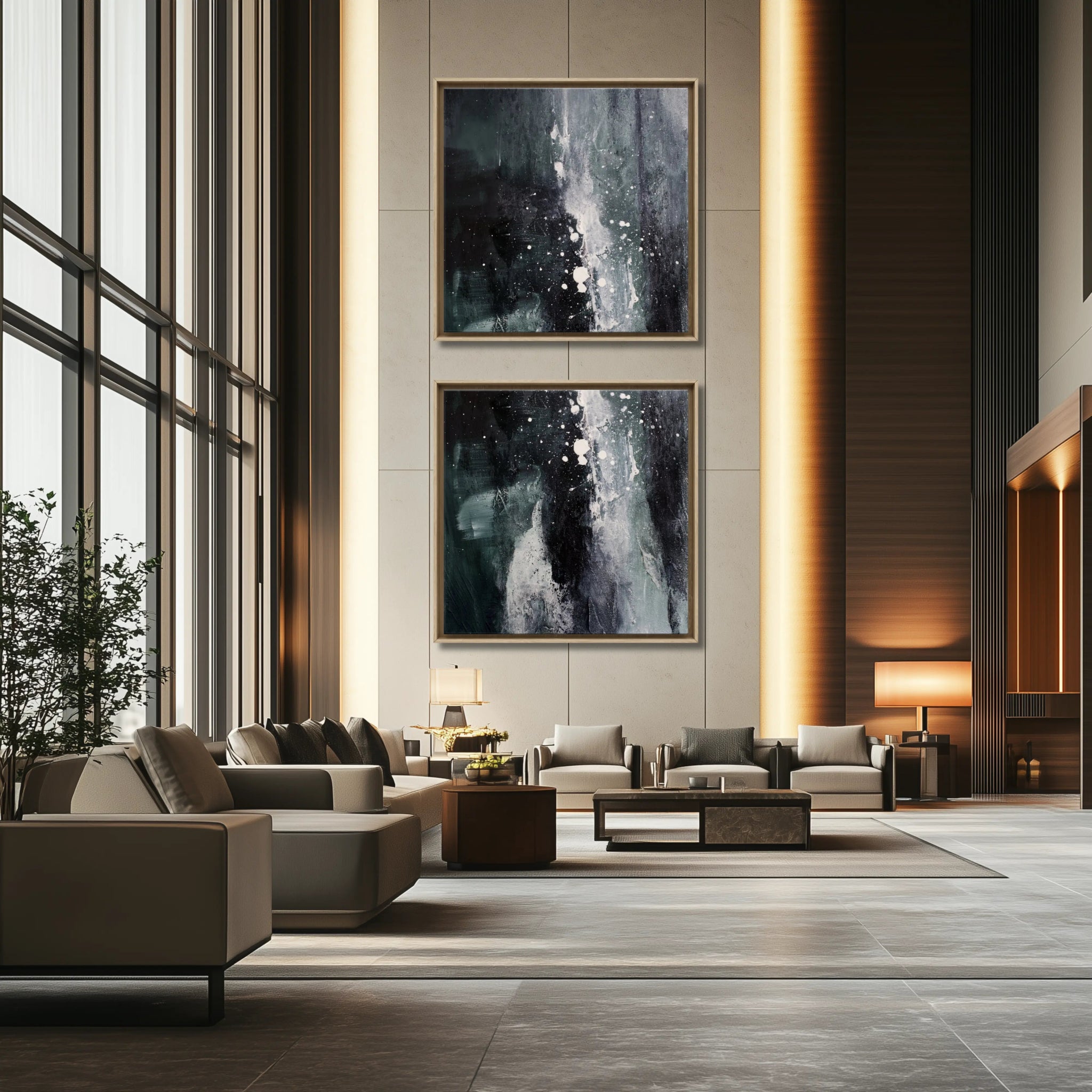 Whispers in the Dark Duo | Luxury Wall Art Set for Contemporary Homes - Anez Ka Arts Luxury Wall Art